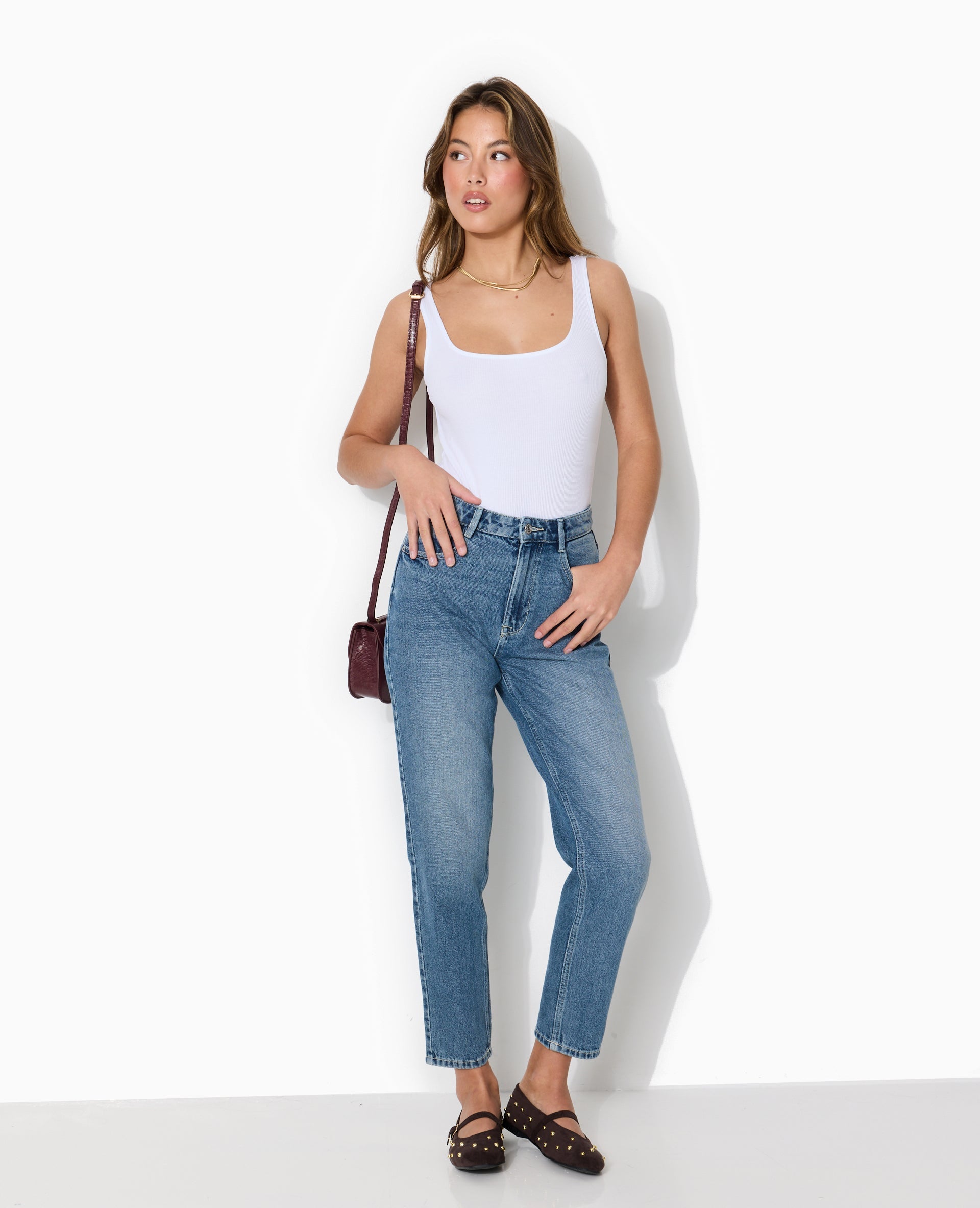 J80-1 / Jean mom taille haute