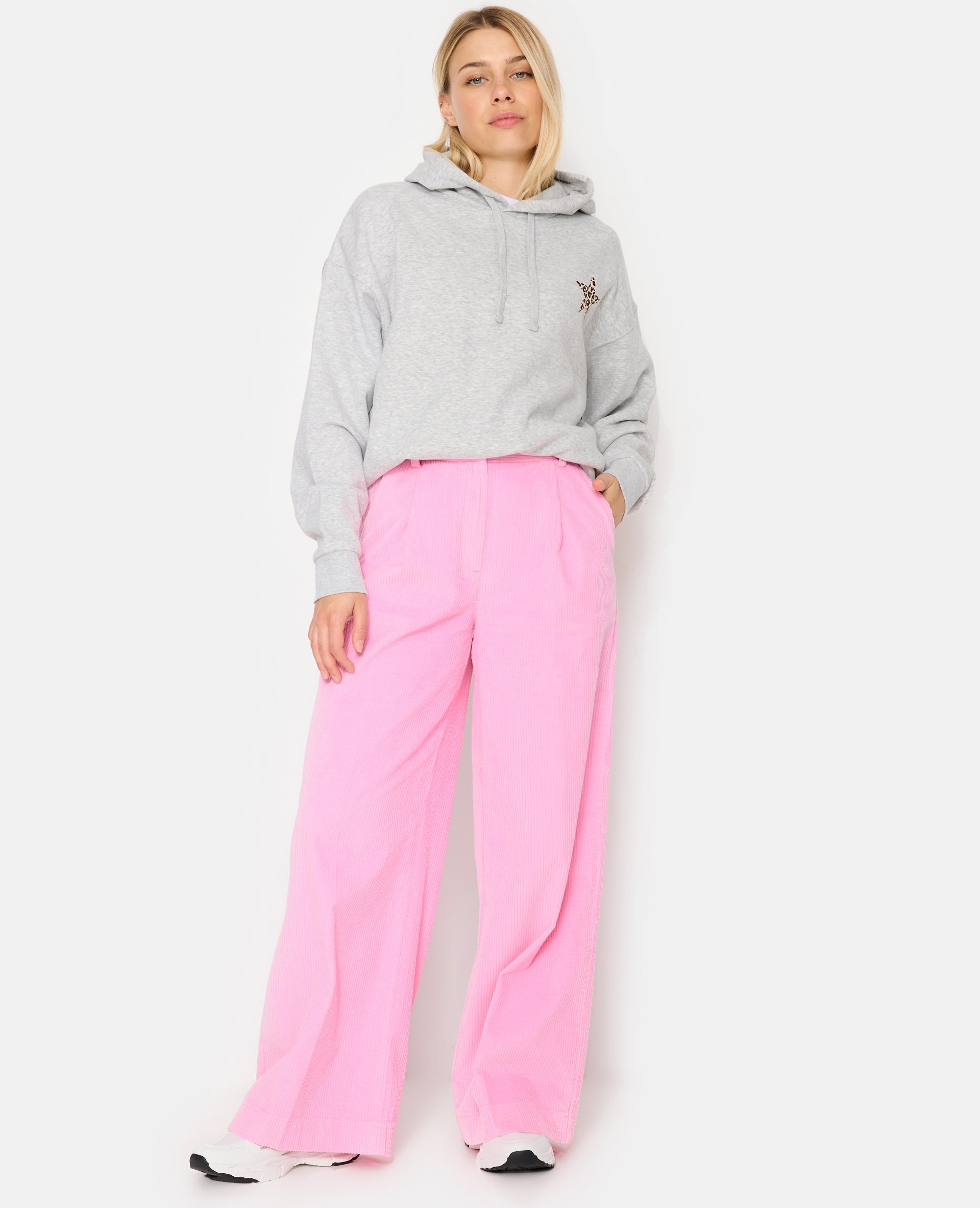 Pantalon large en velours grosse côte