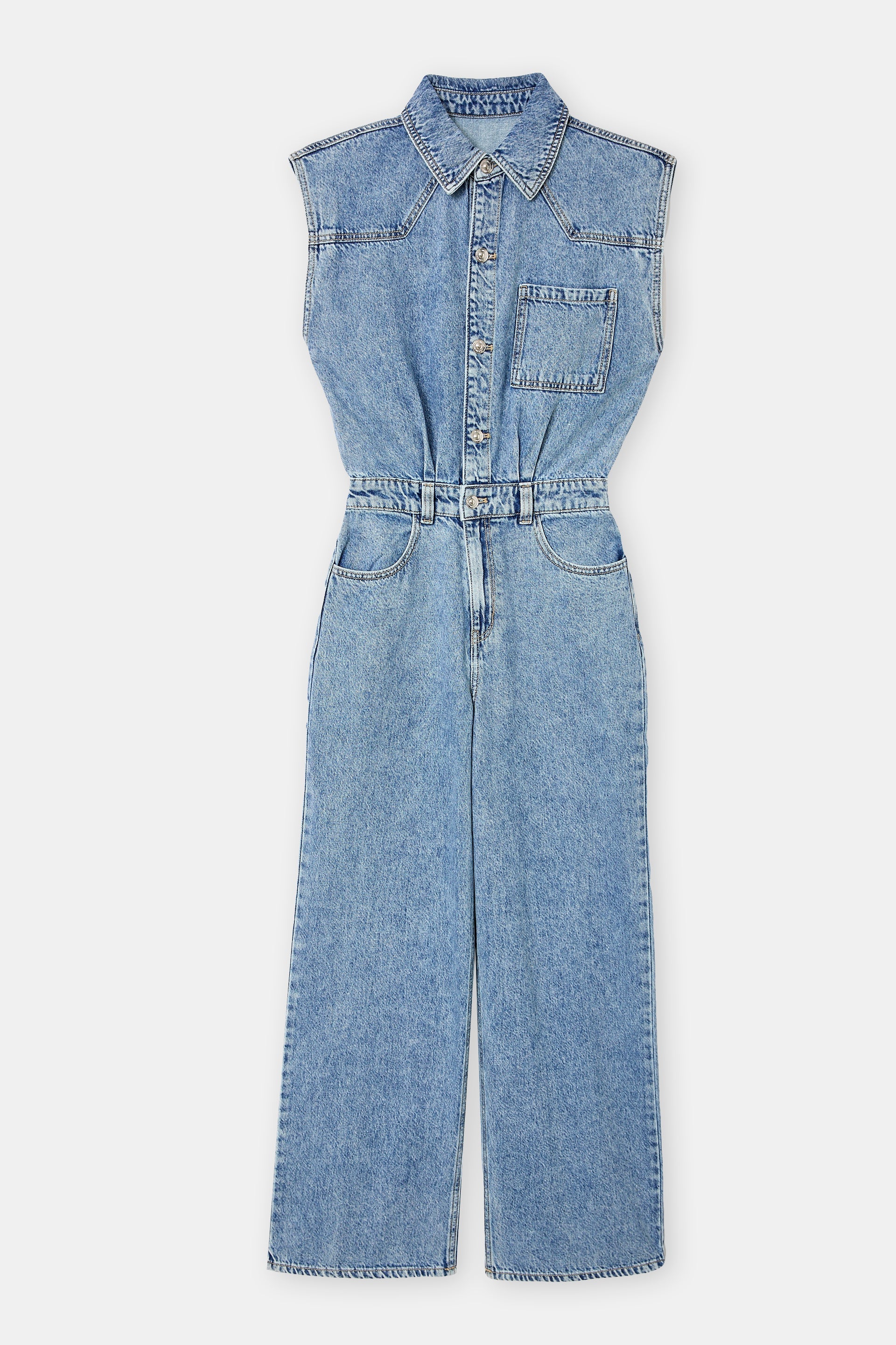 Combinaison en jean sans manches