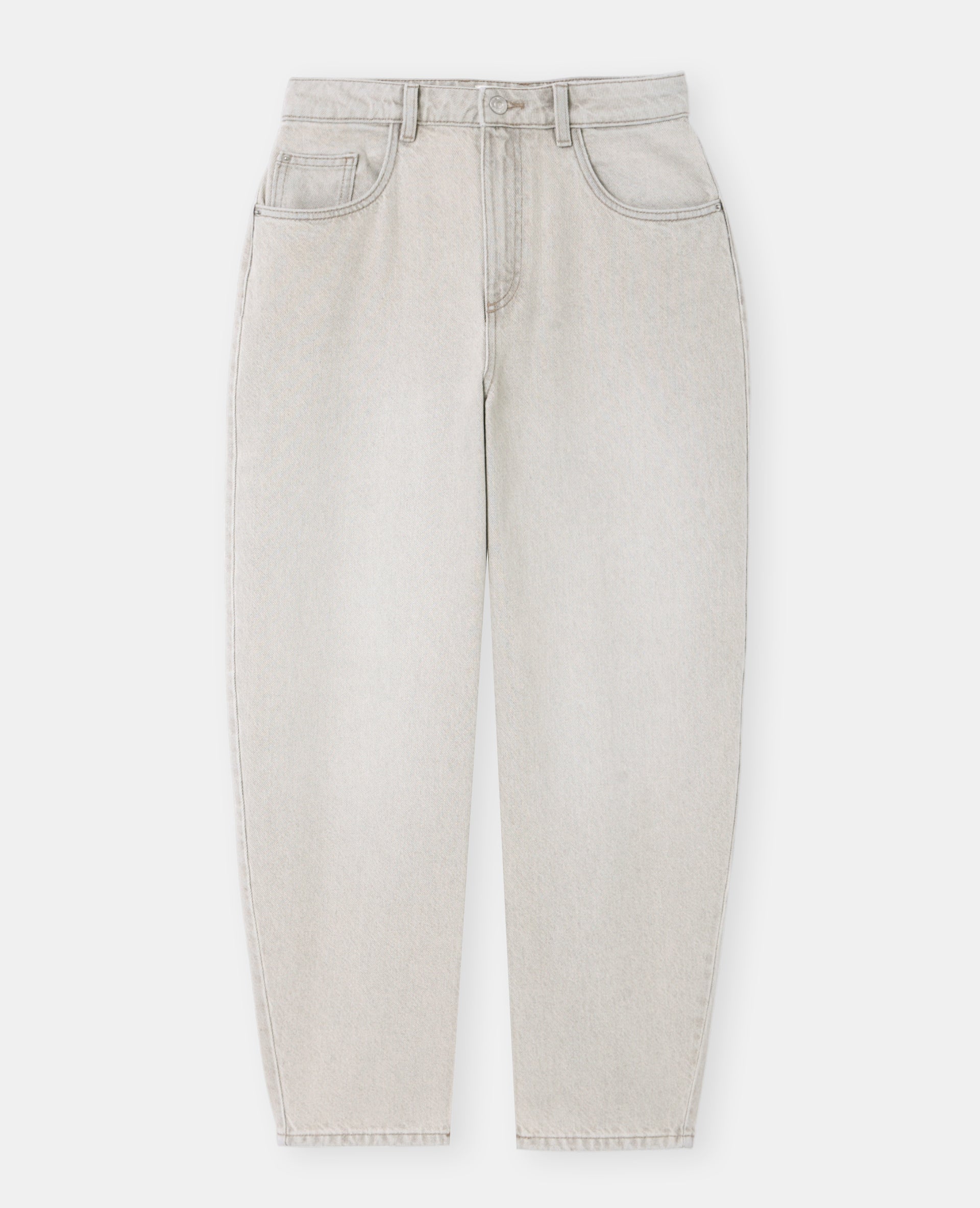 Jean barrel taille haute
