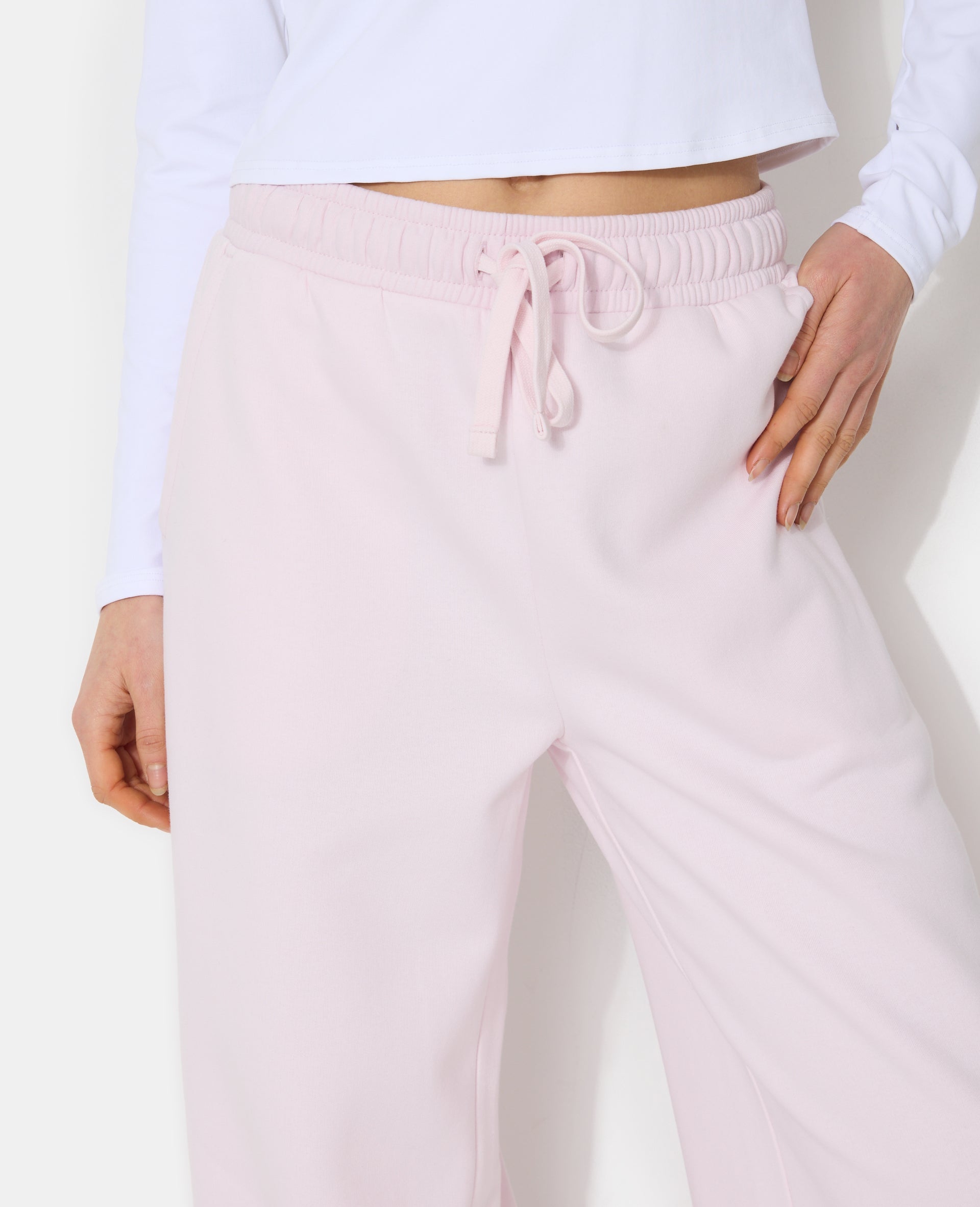 Pantalon de jogging bas droits en molleton