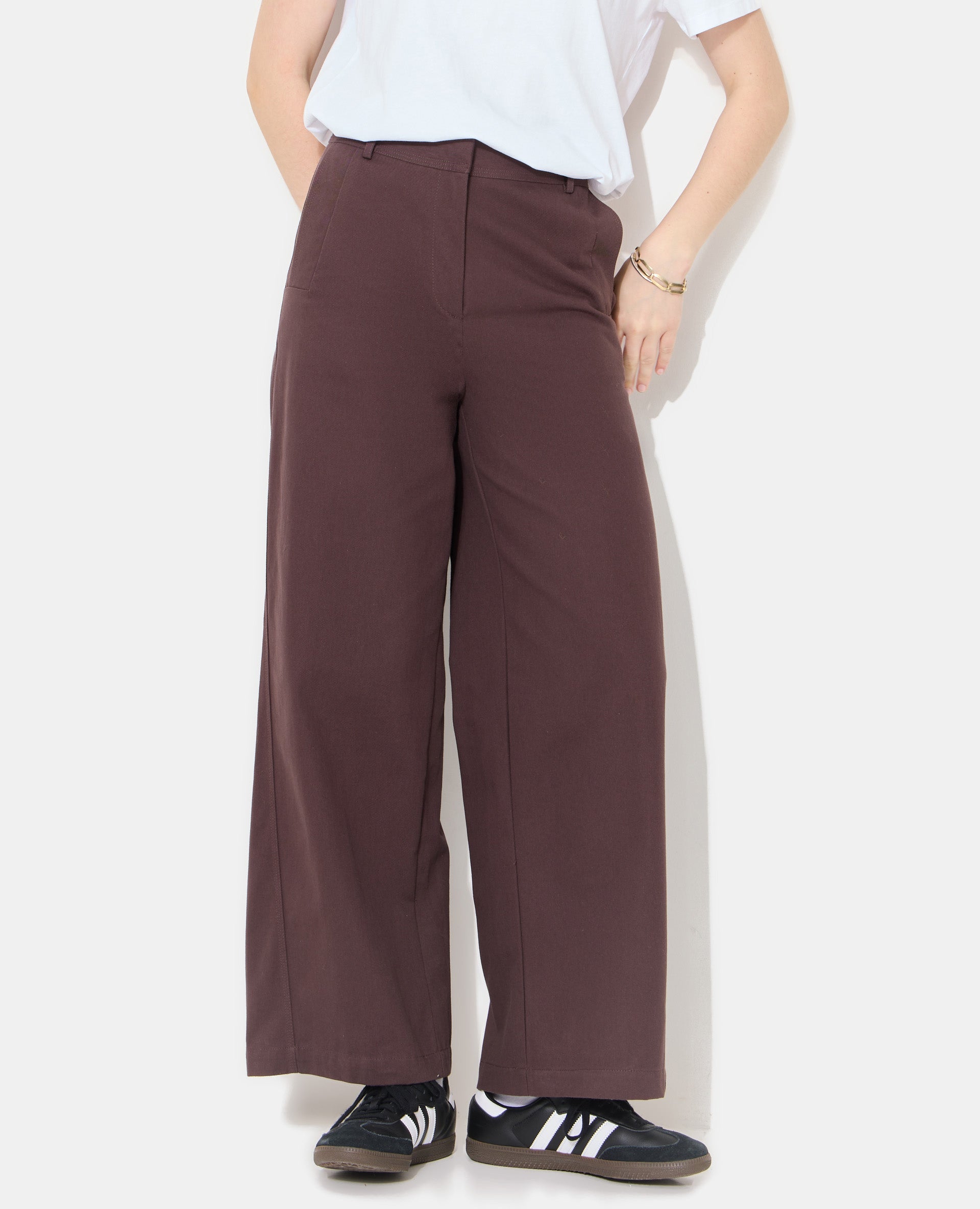 Pantalon barrel en toile