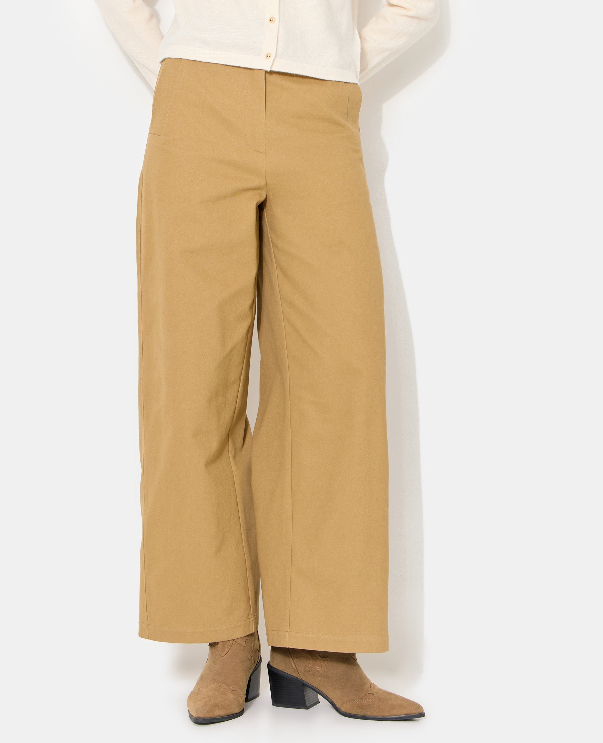 Pantalon barrel en toile