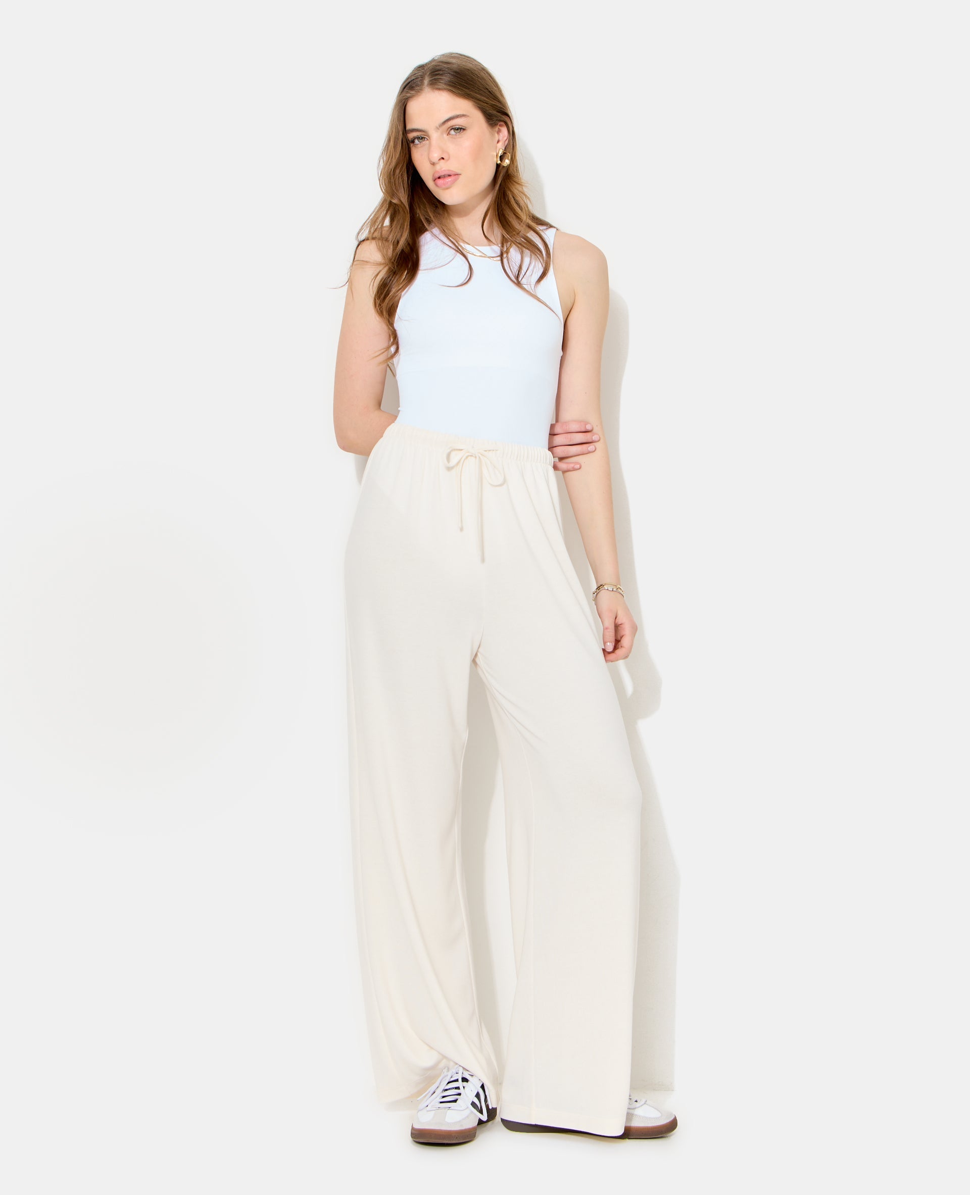 Pantalon ample en tissu doux