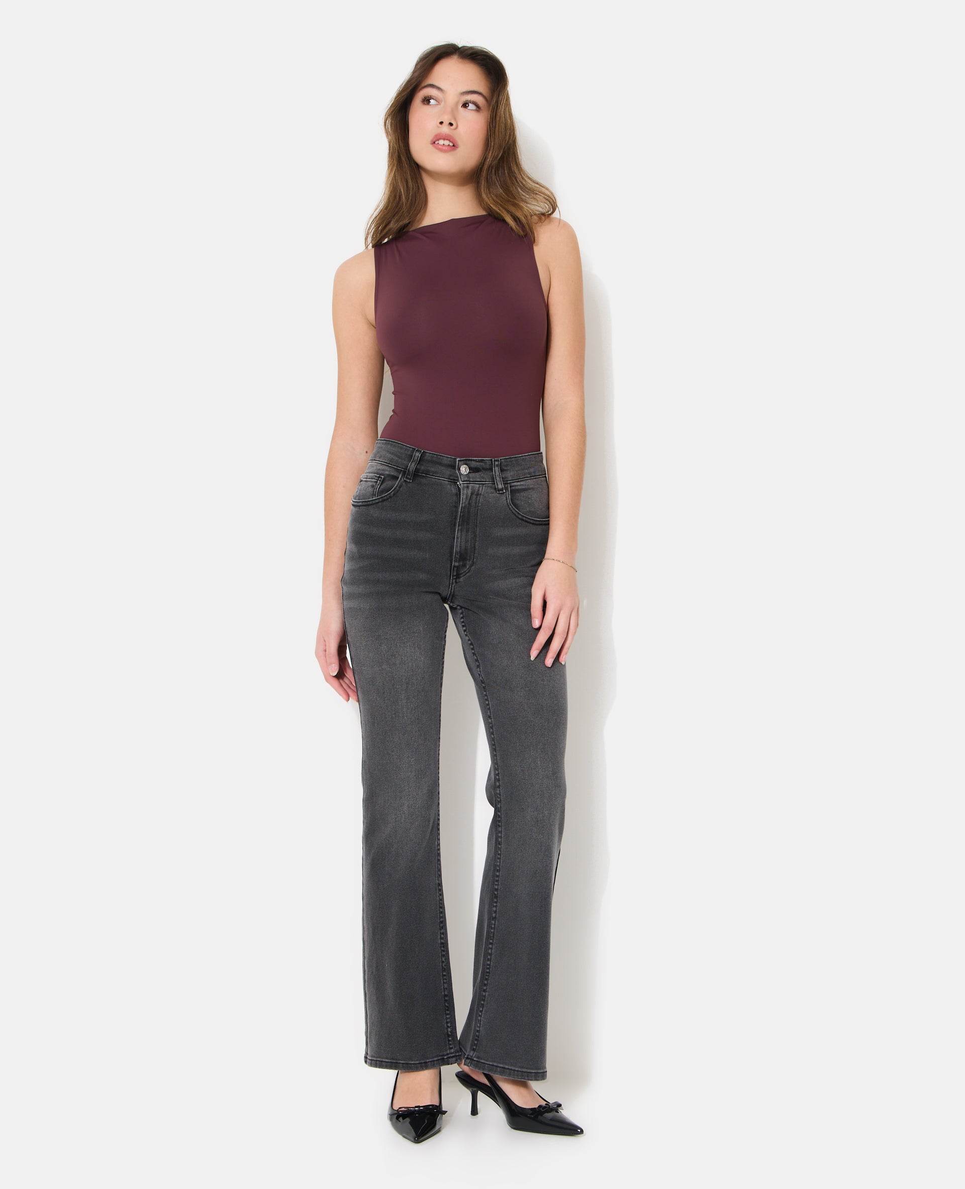 J74-1 / Jean flare taille haute