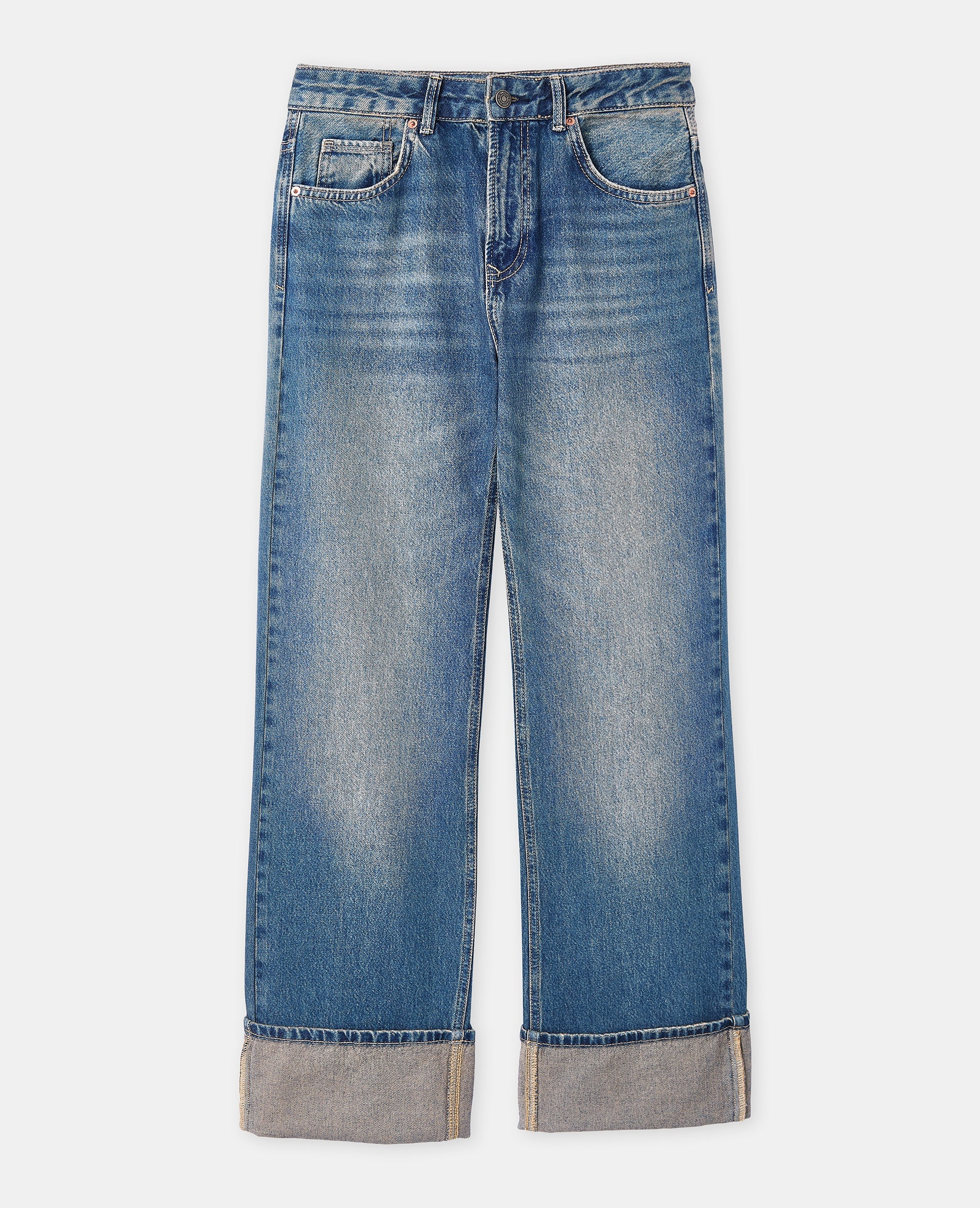 Jean straight avec revers