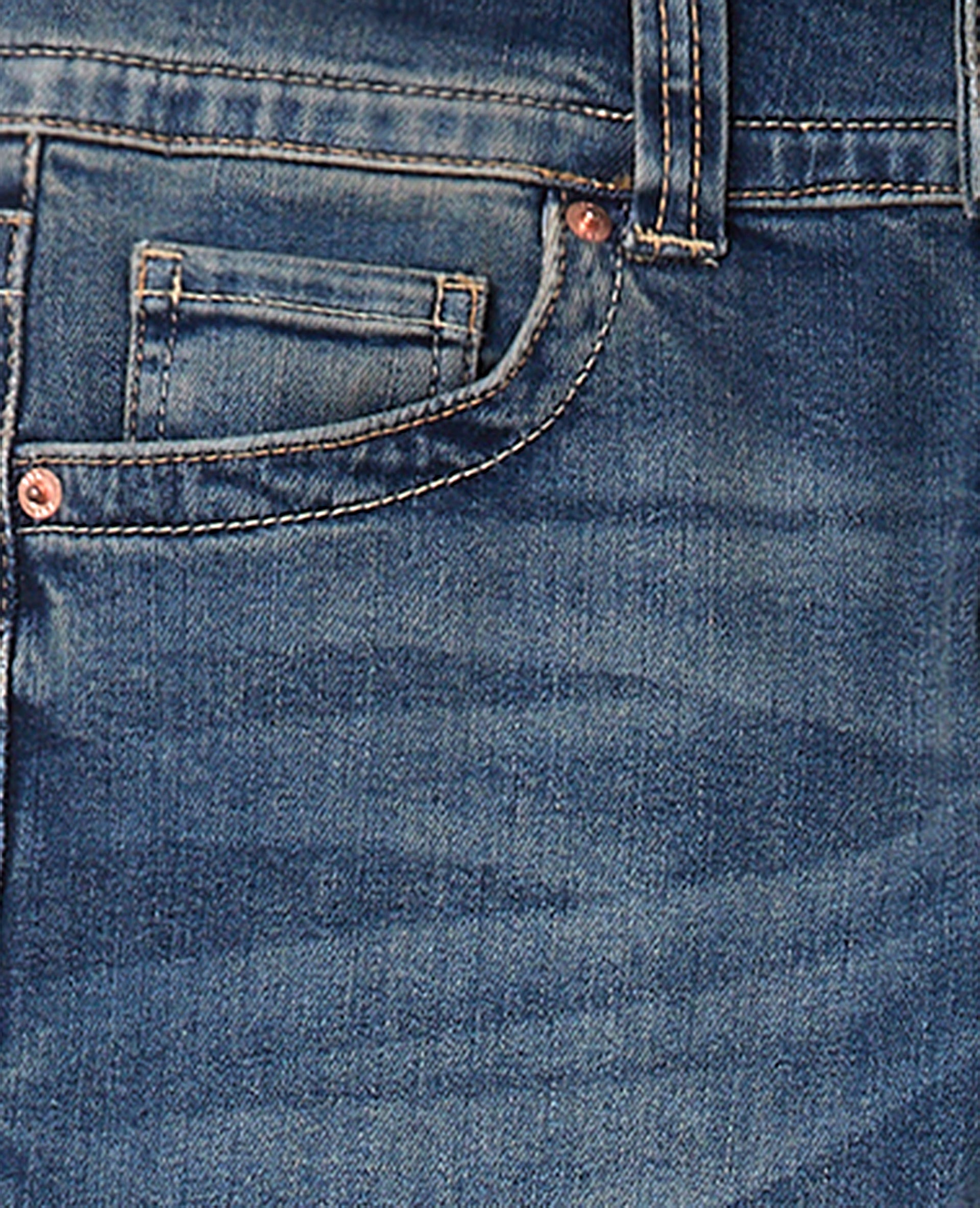 Jean flare taille basse avec 2 boutons