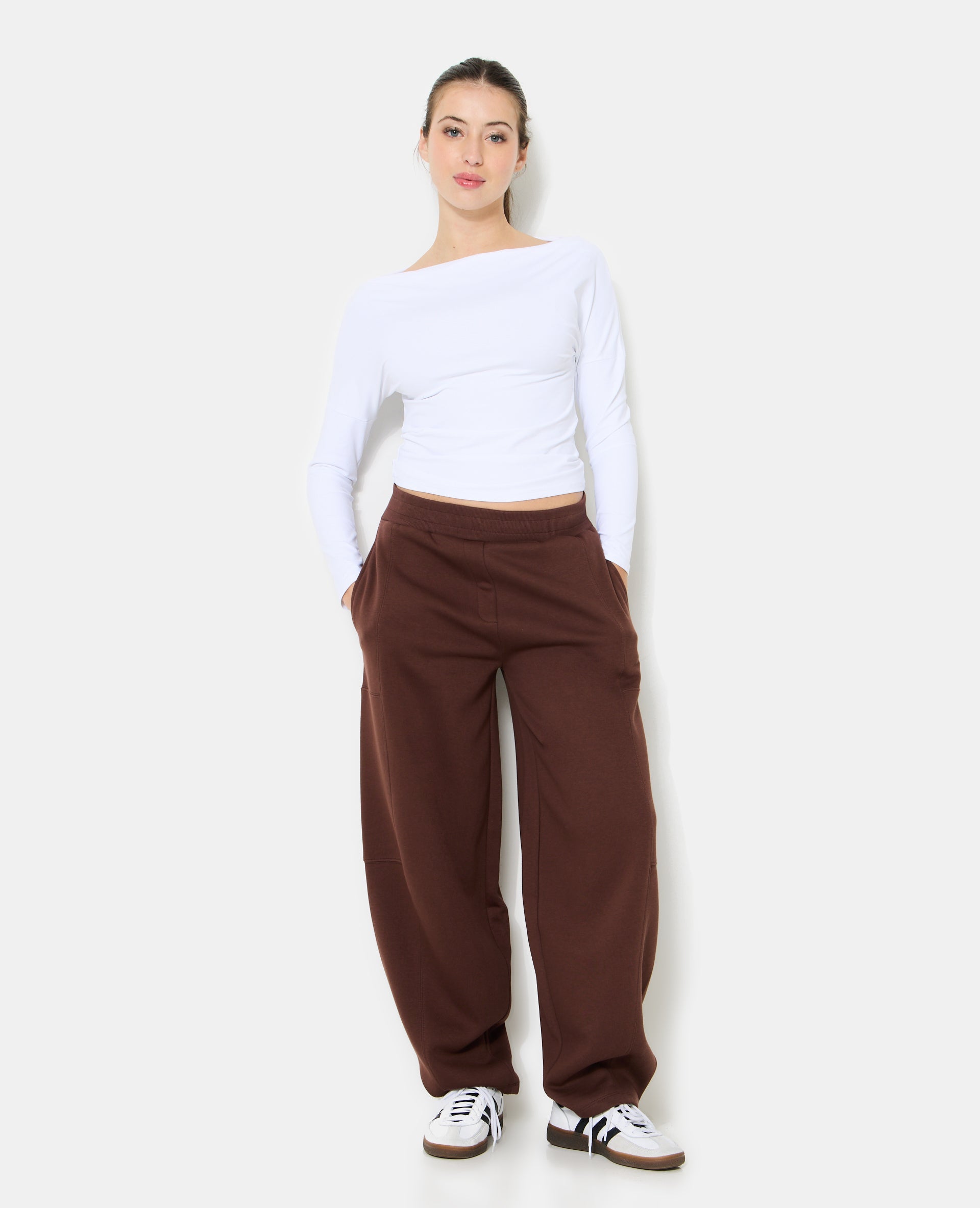 Pantalon de jogging forme barrel