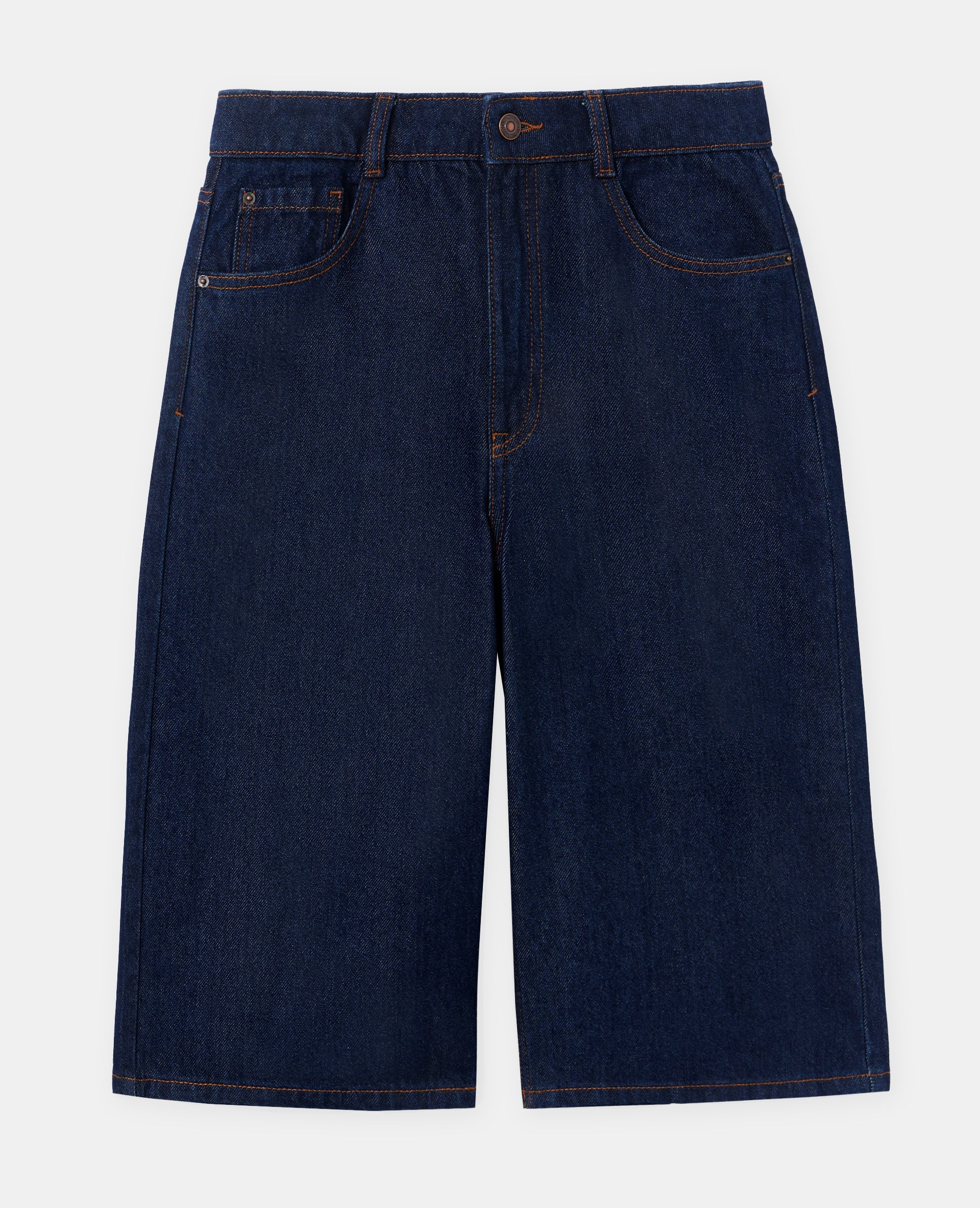Bermuda en jean long taille basse