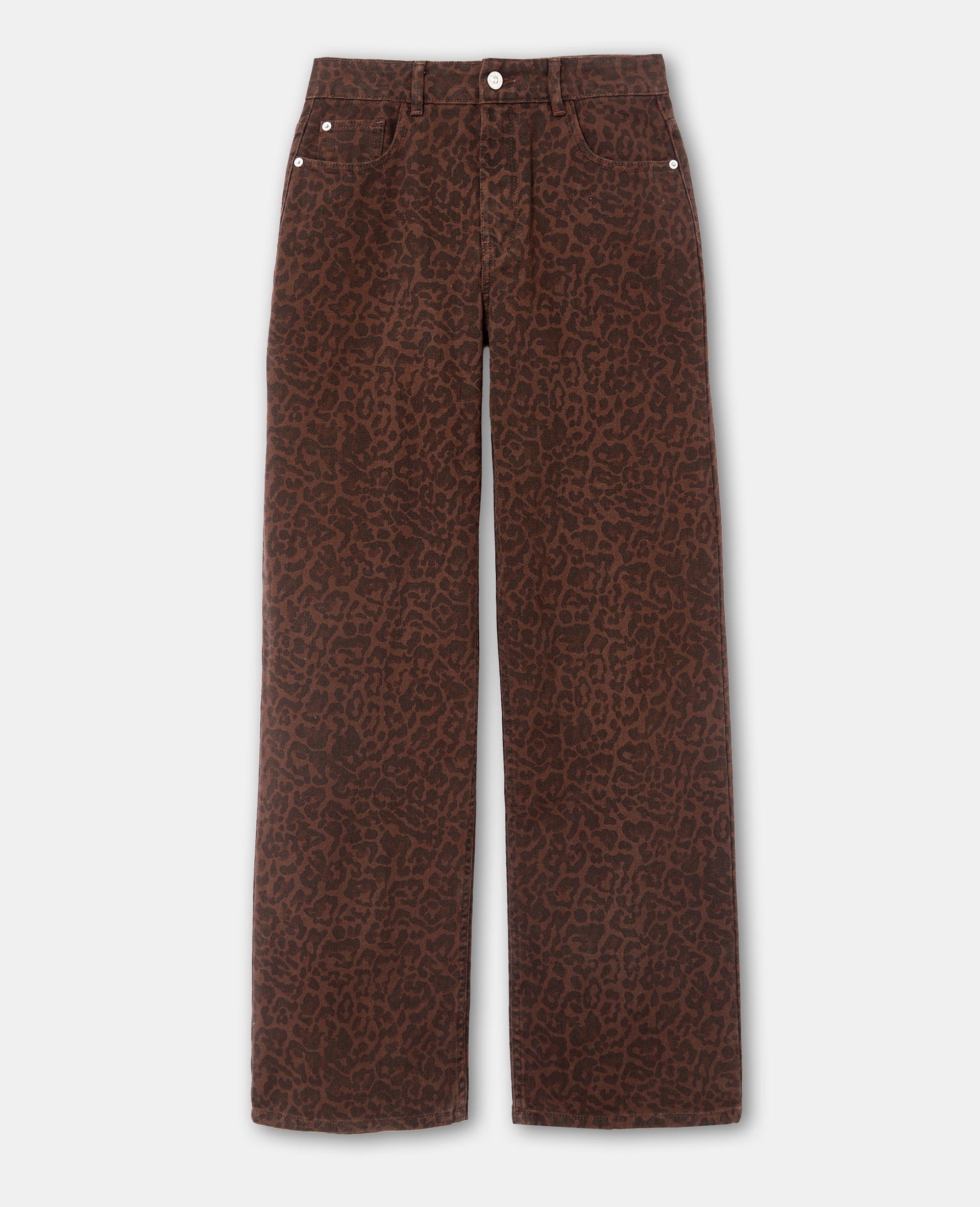 J71-2 / Jean wide taille medium motif léopard