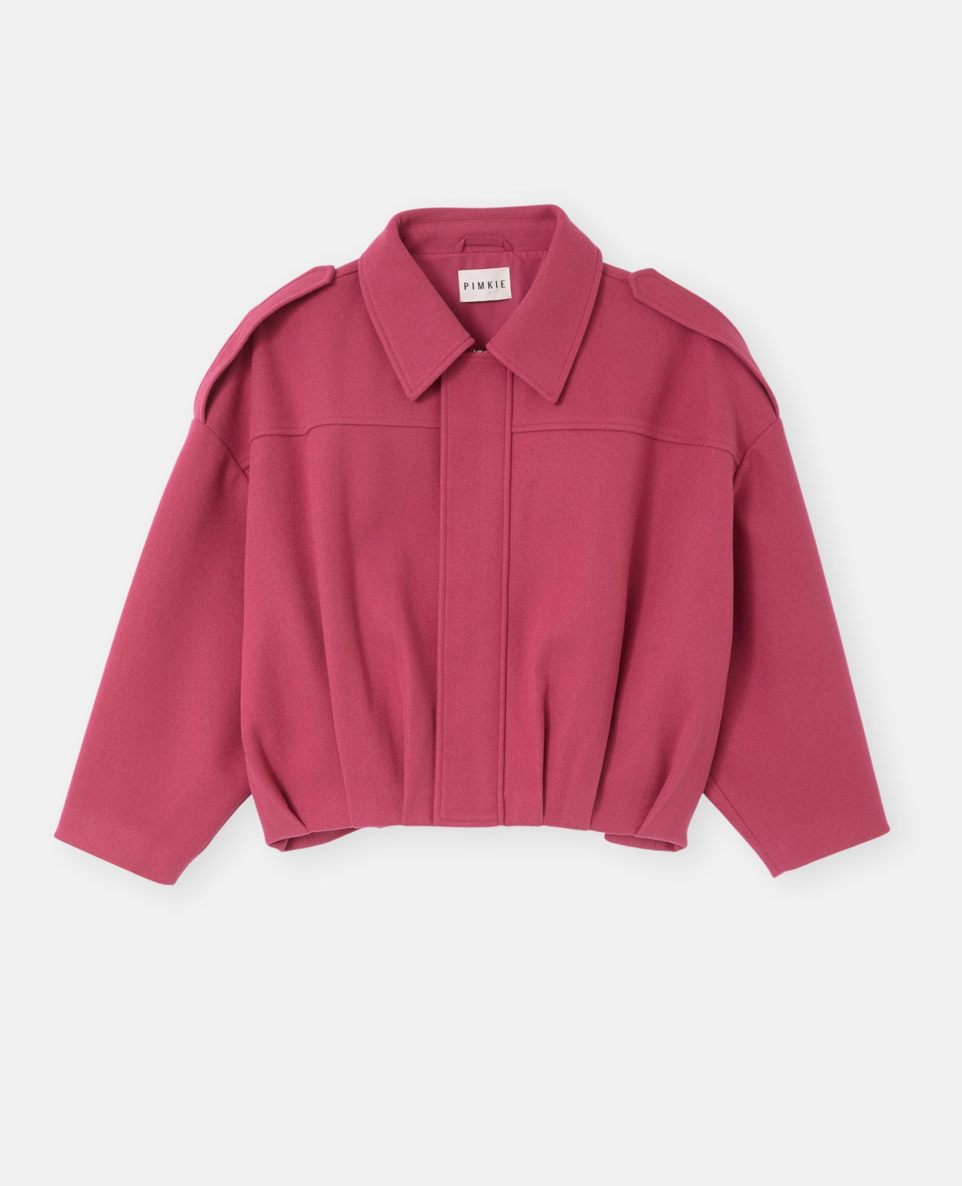 Blouson forme boule effet drap de laine