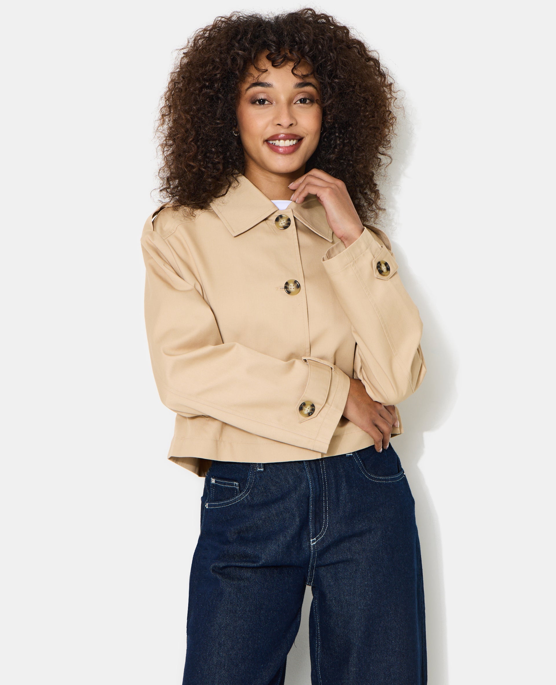 Veste courte façon trench