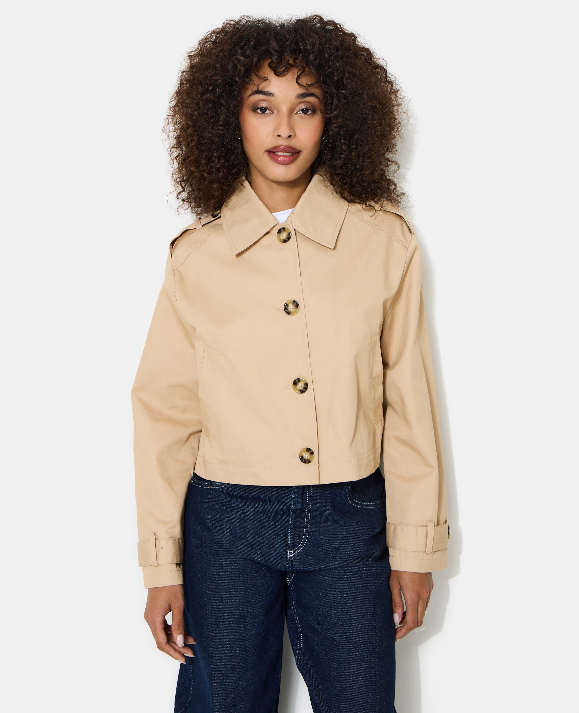 Veste courte façon trench