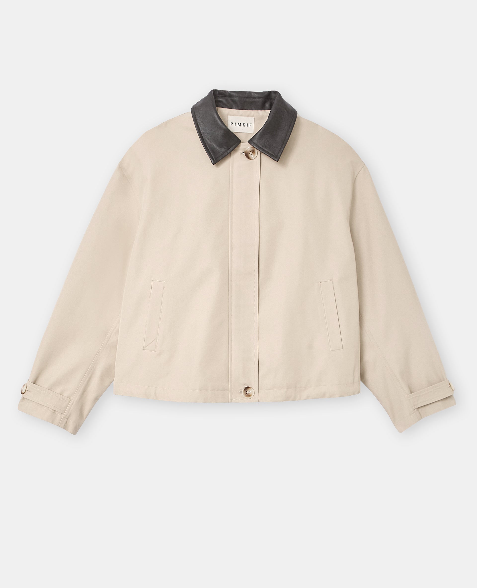 Veste col simili avec base resserrable