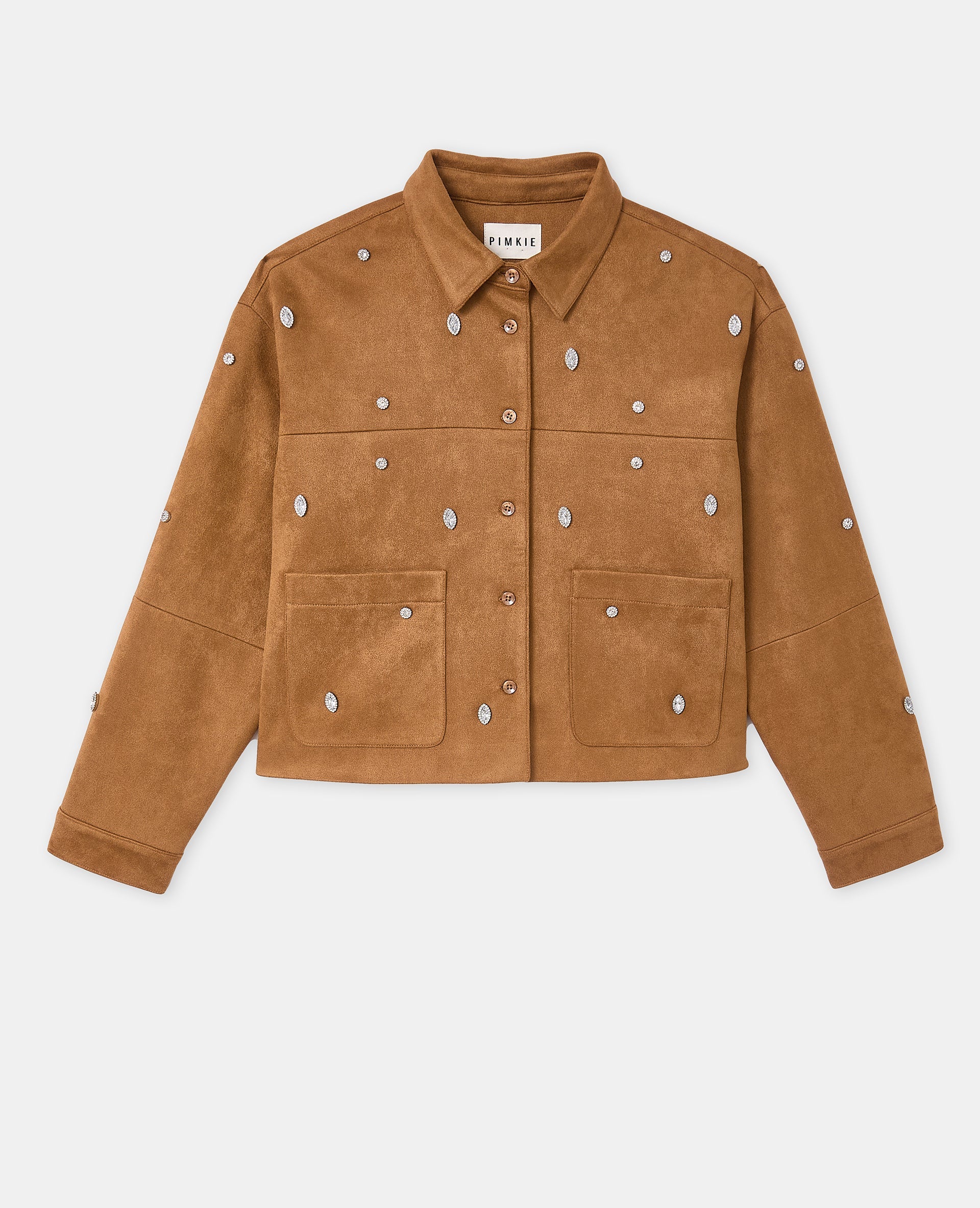 Veste en suédine avec strass