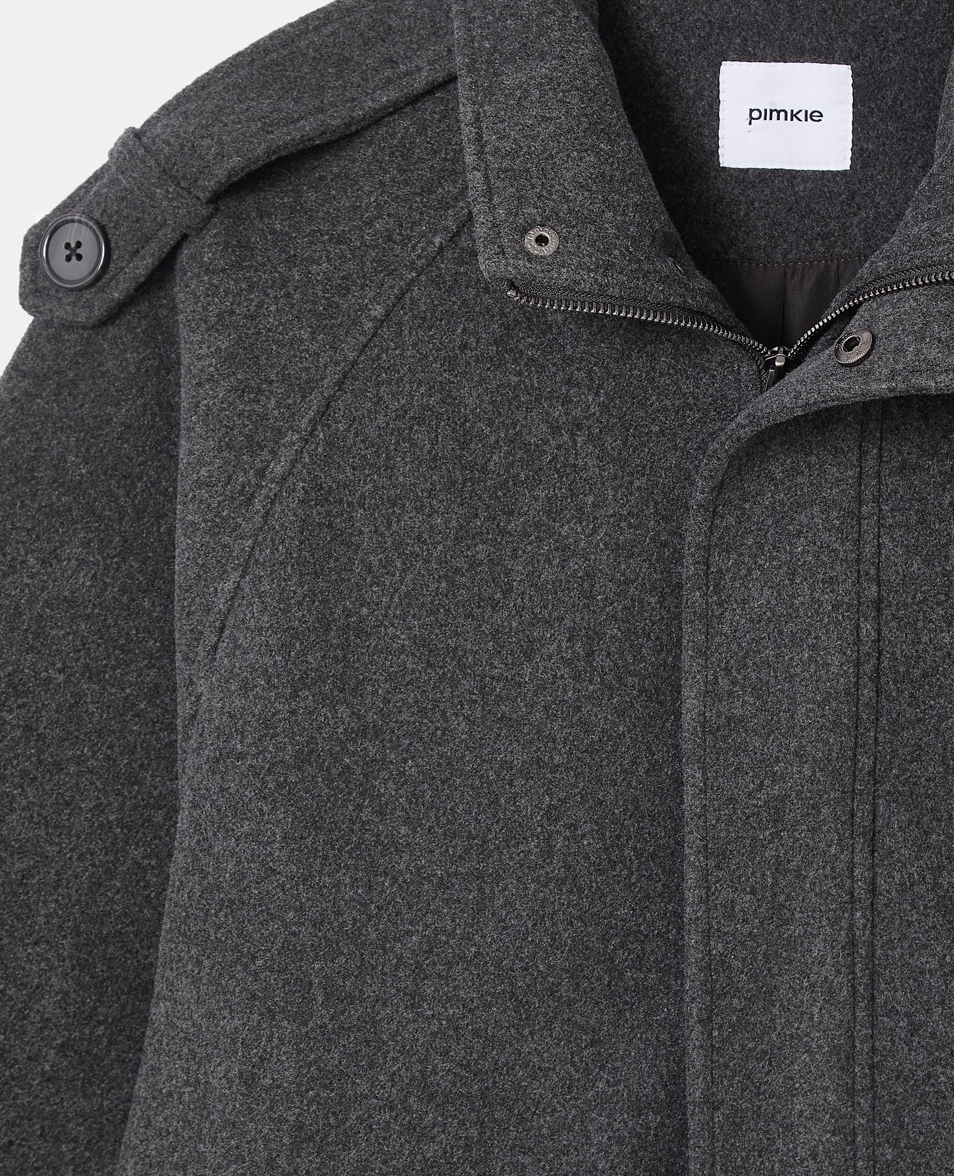 Blouson col montant effet drap de laine