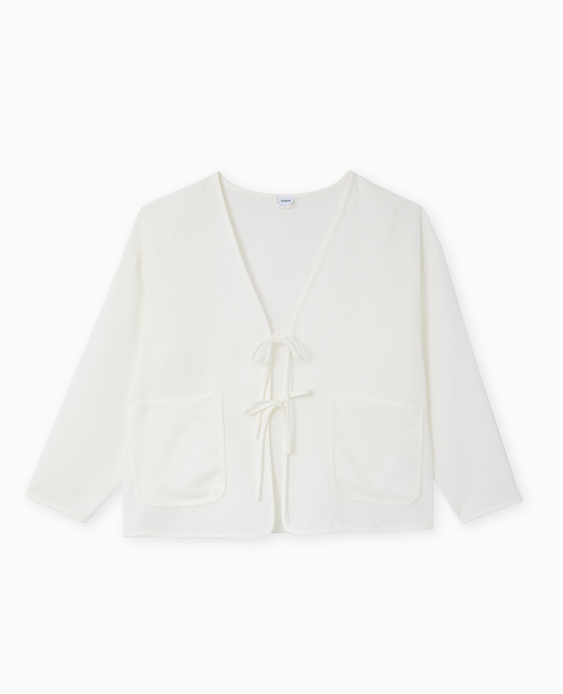 Veste légère et droite avec nouettes