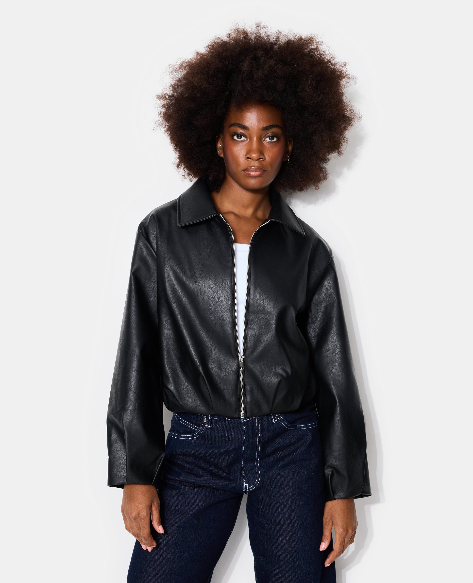 Blouson en simili forme boule