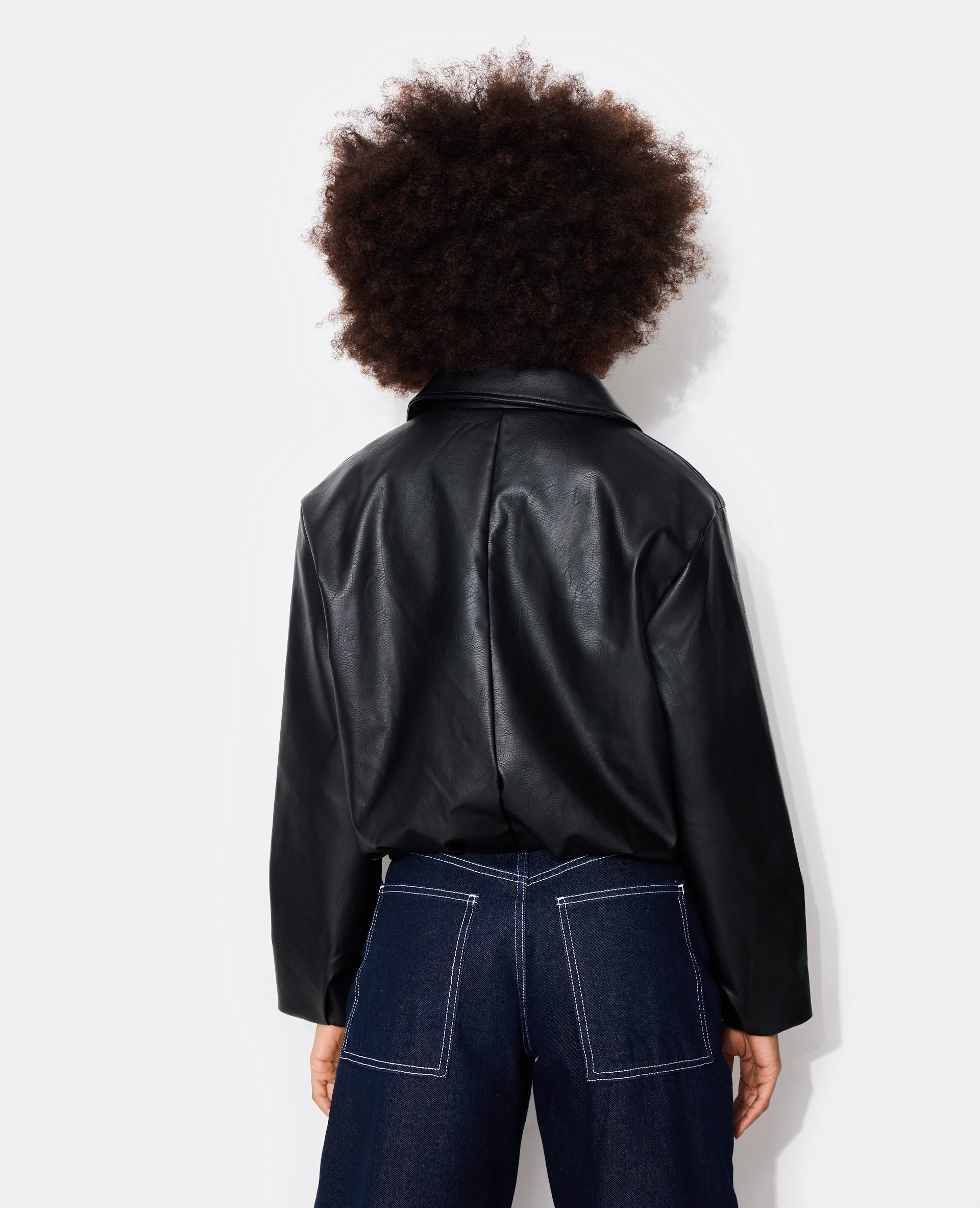 Blouson en simili forme boule