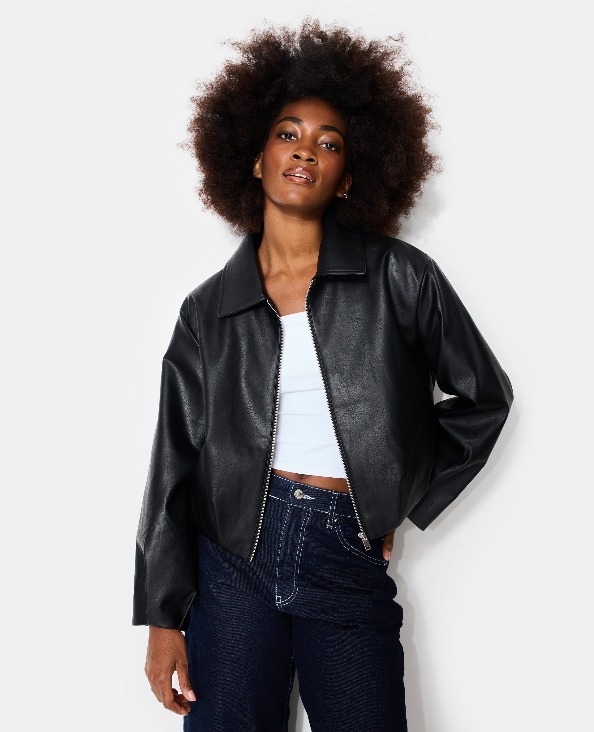 Blouson en simili forme boule