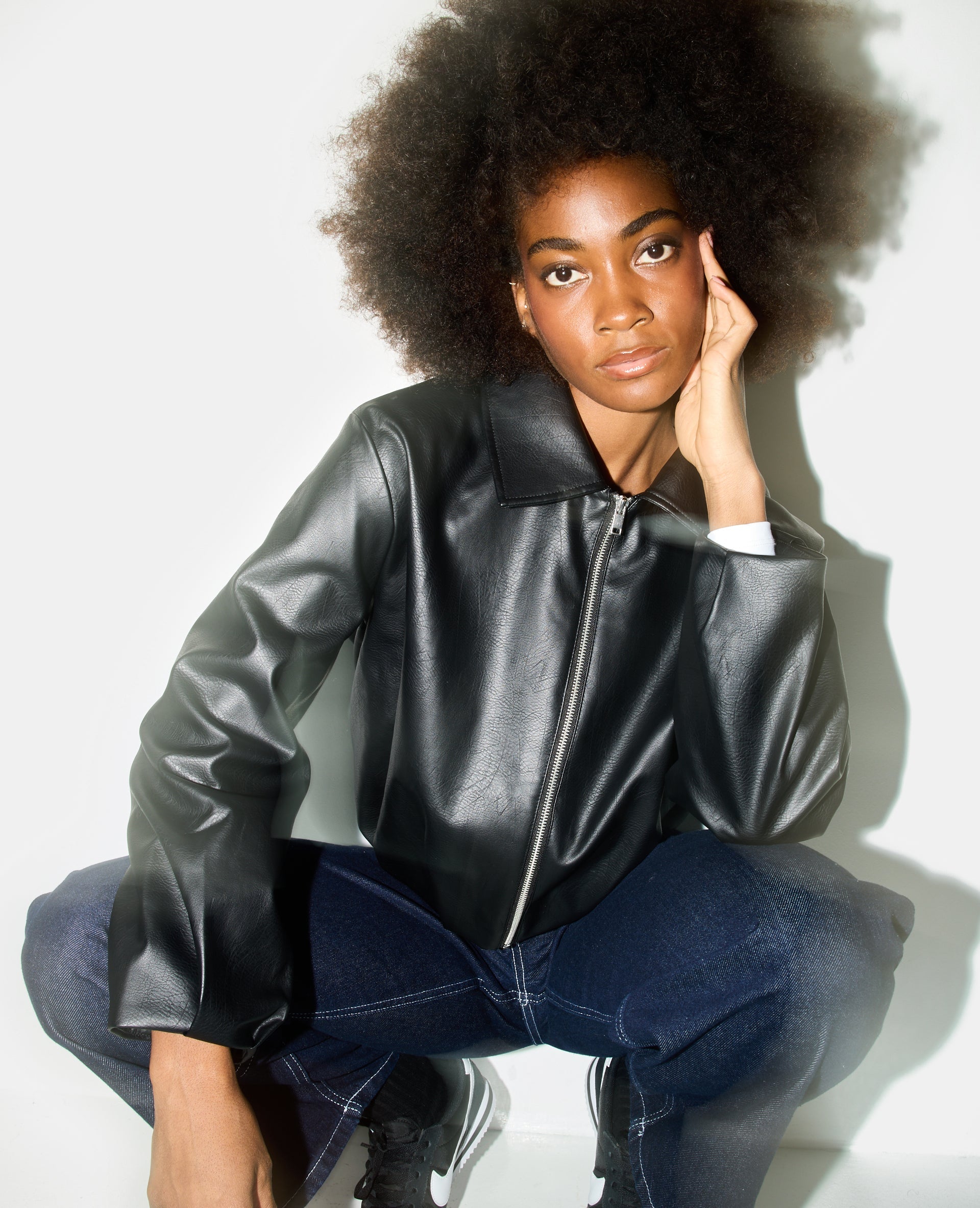 Blouson en simili forme boule