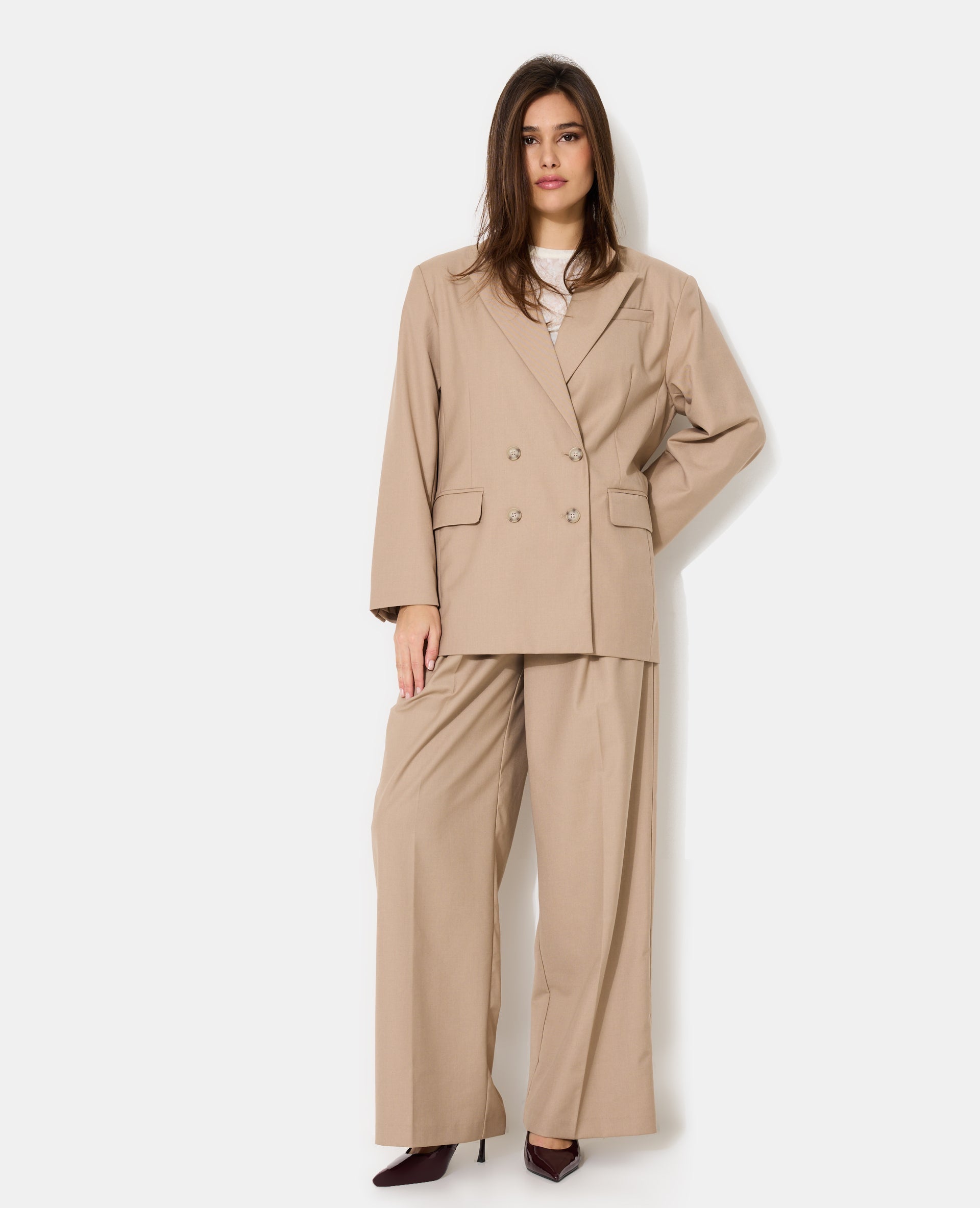 Veste blazer oversize avec double boutonnage