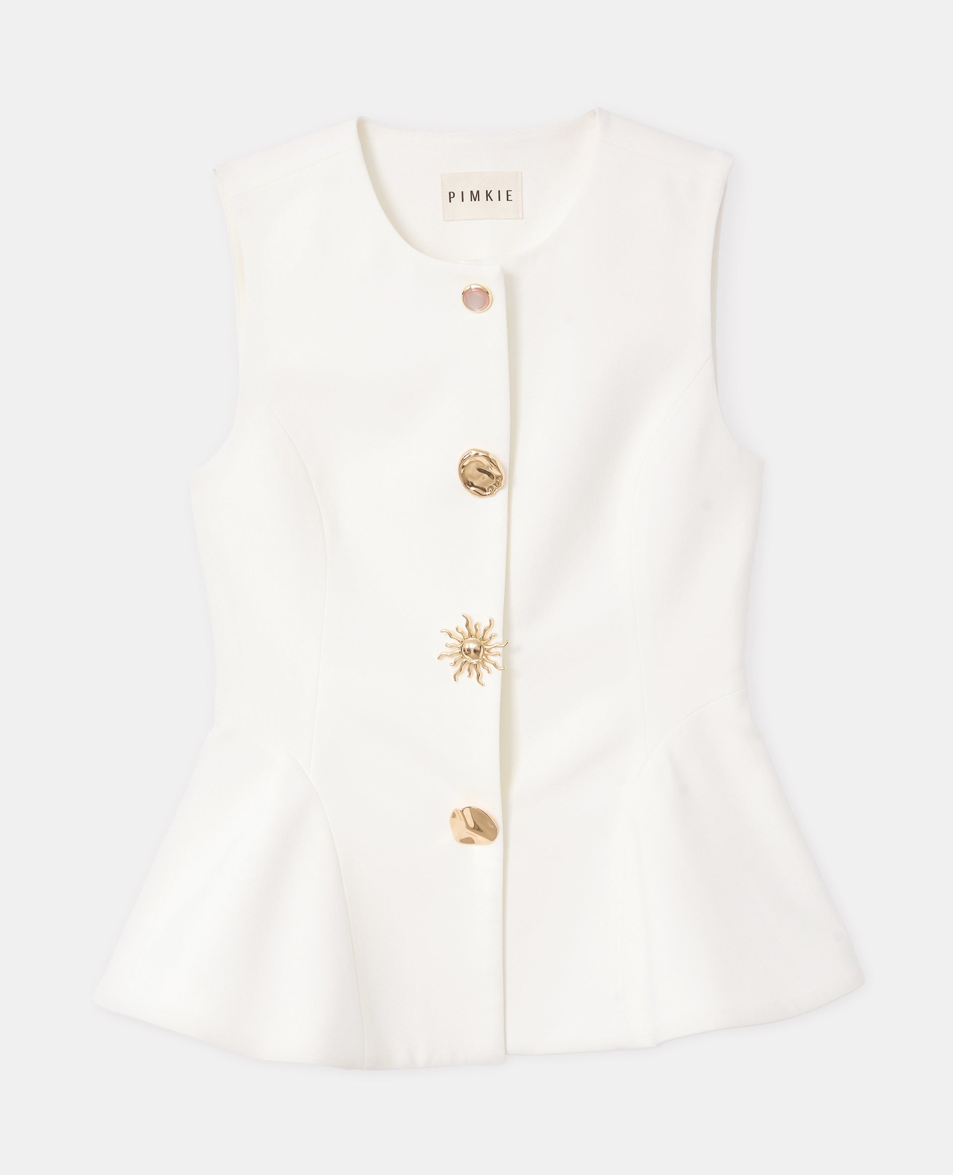 Gilet barman city avec boutons bijoux
