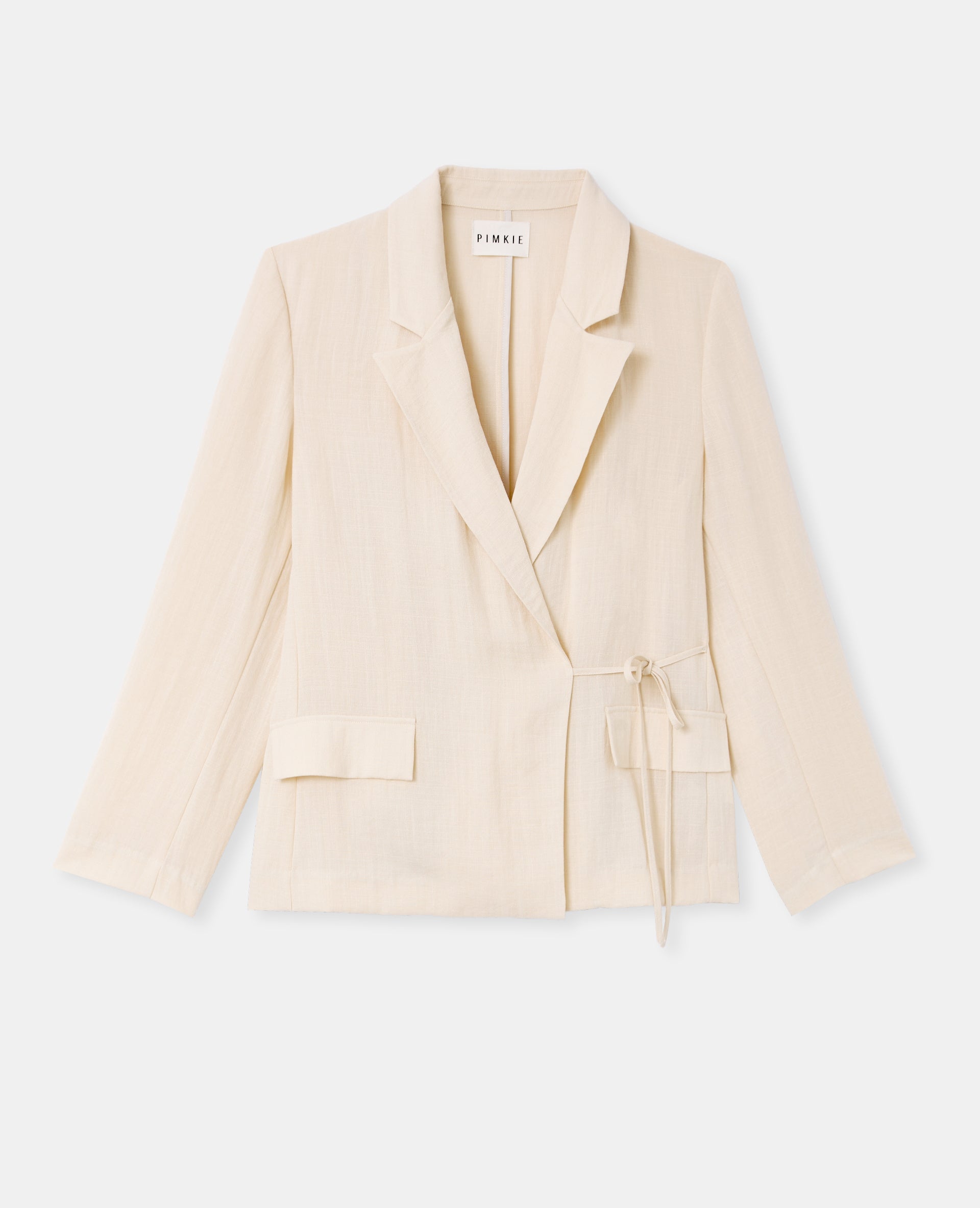 Veste blazer fluide portefeuille avec nouette