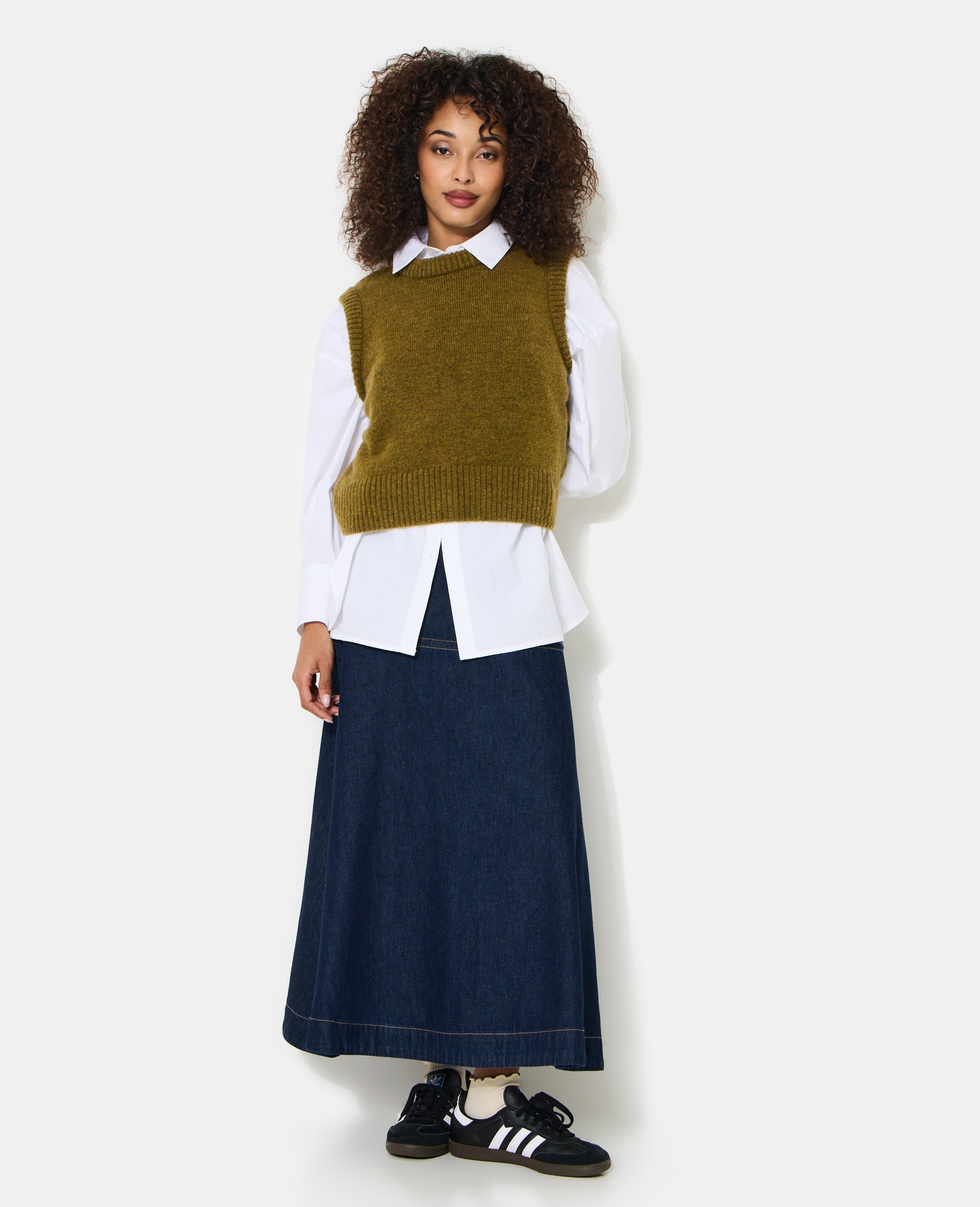 Pull sans manches avec laine