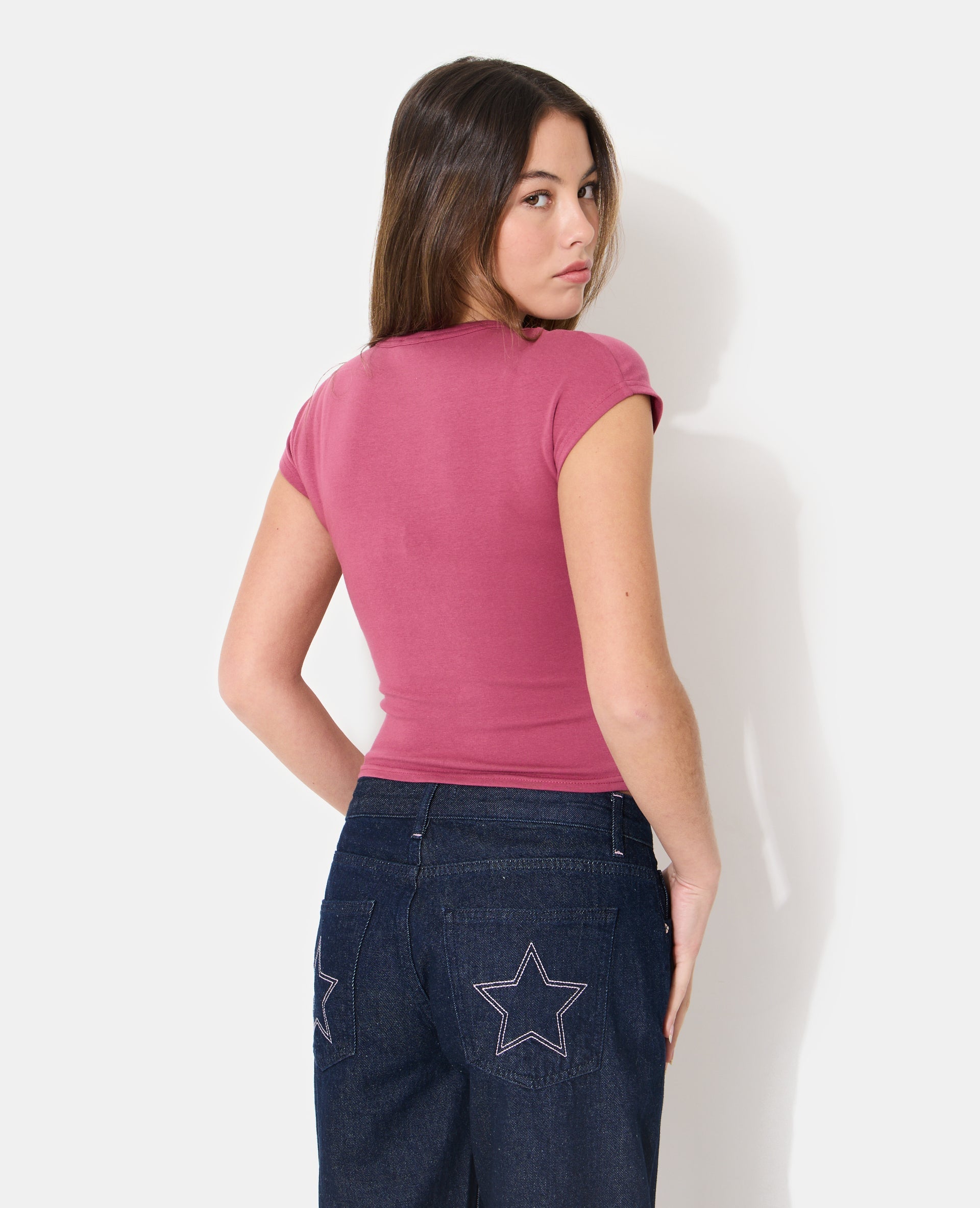 T-shirt ajusté manches raccourcies