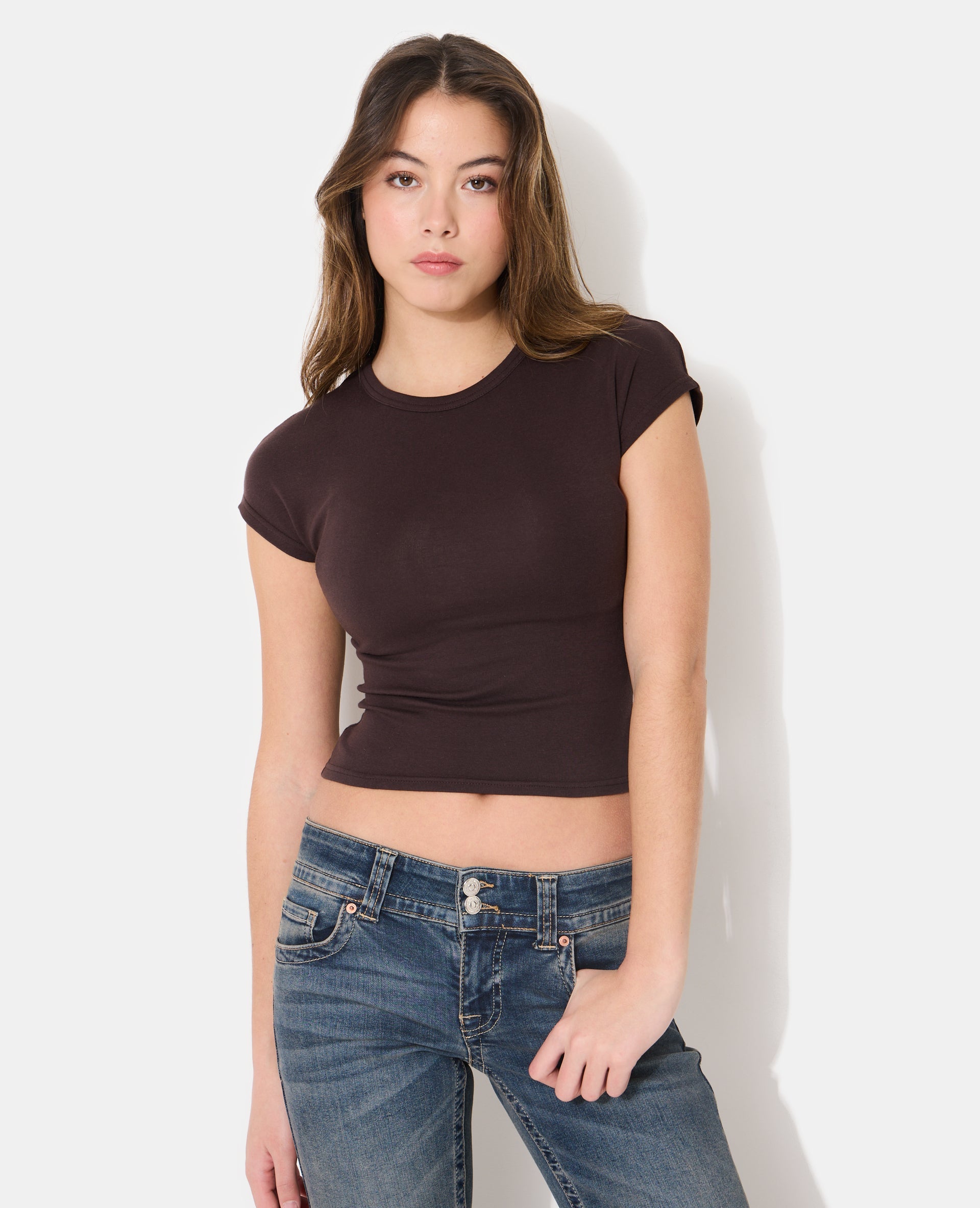 T-shirt ajusté manches raccourcies