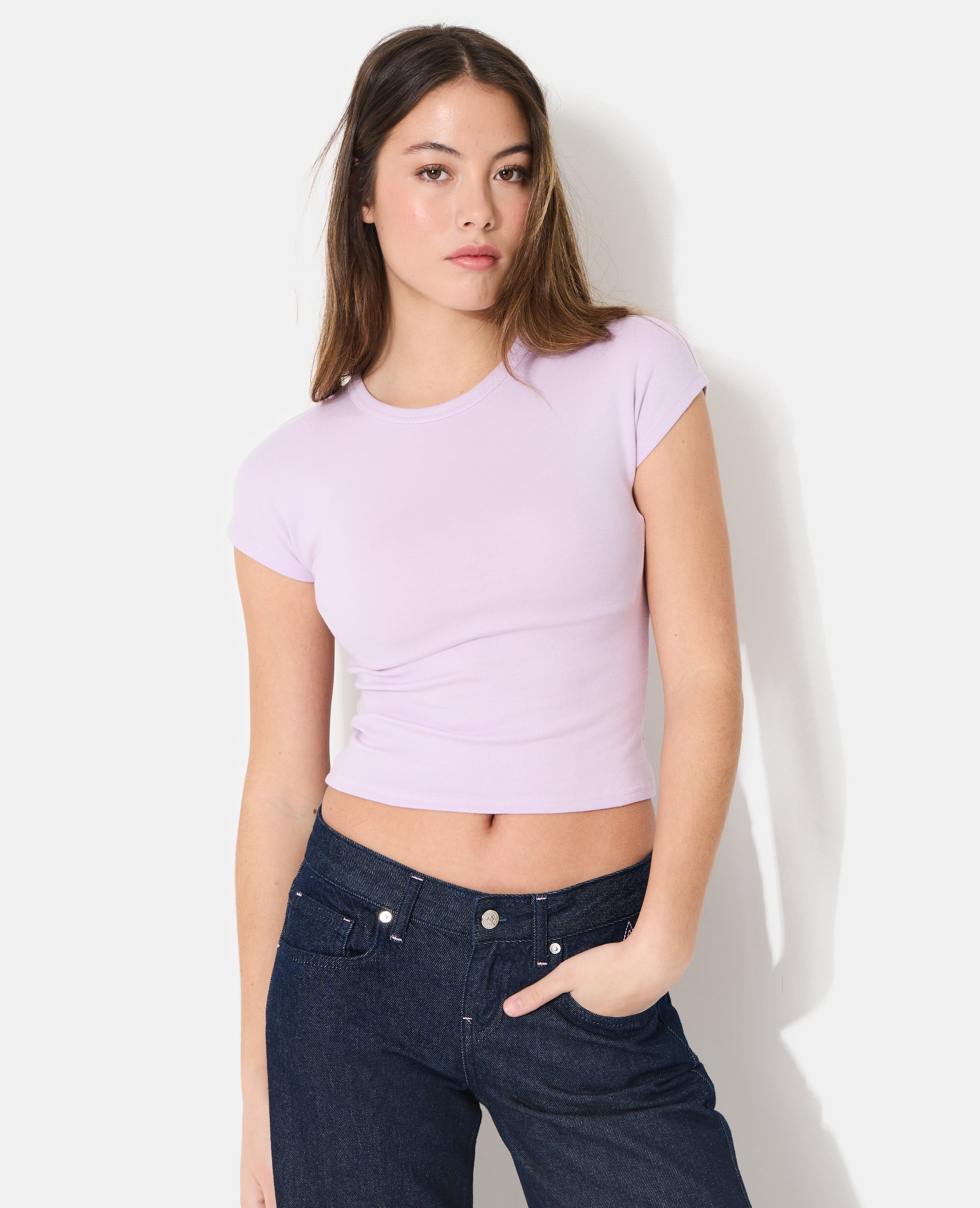 T-shirt ajusté manches raccourcies