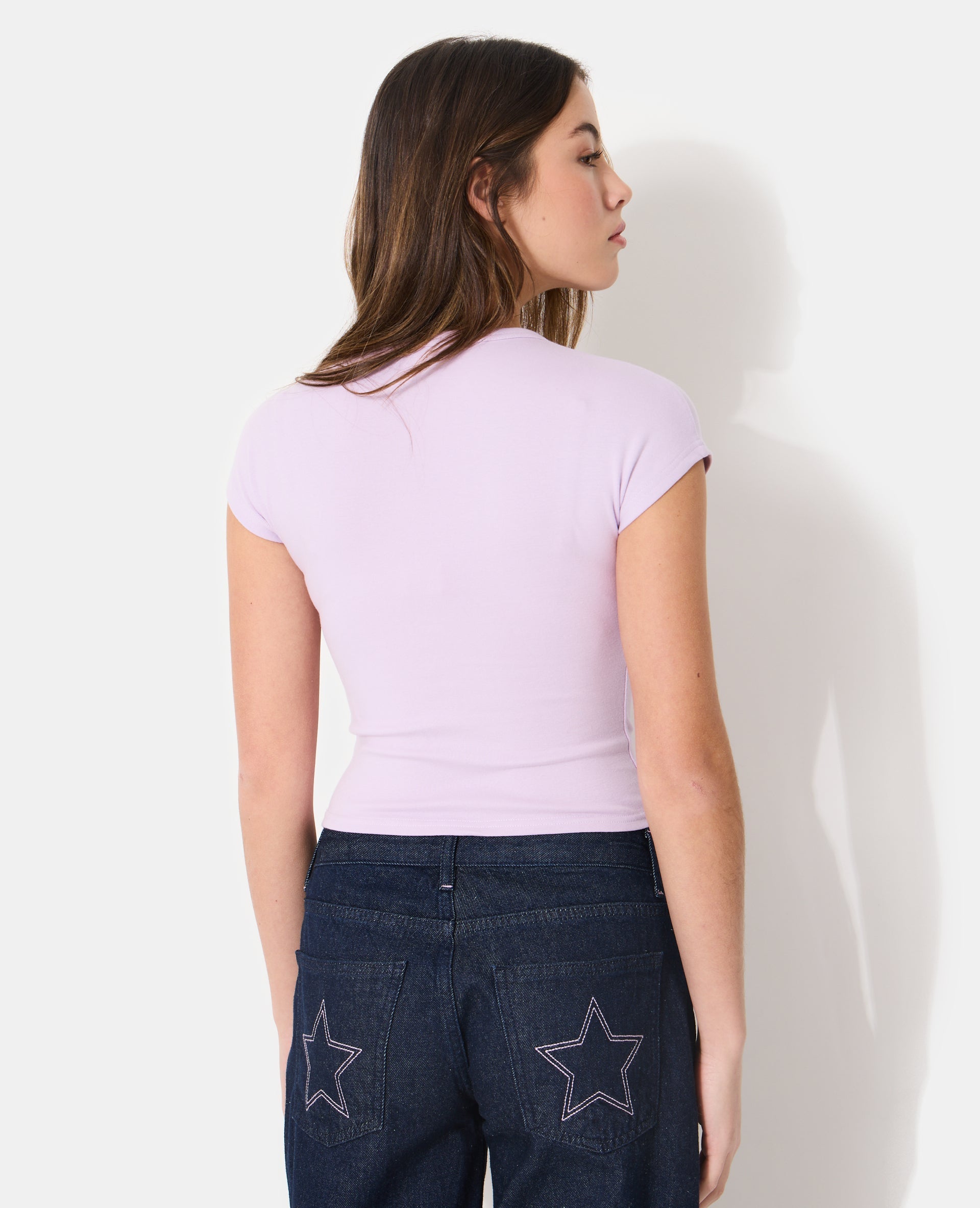 T-shirt ajusté manches raccourcies