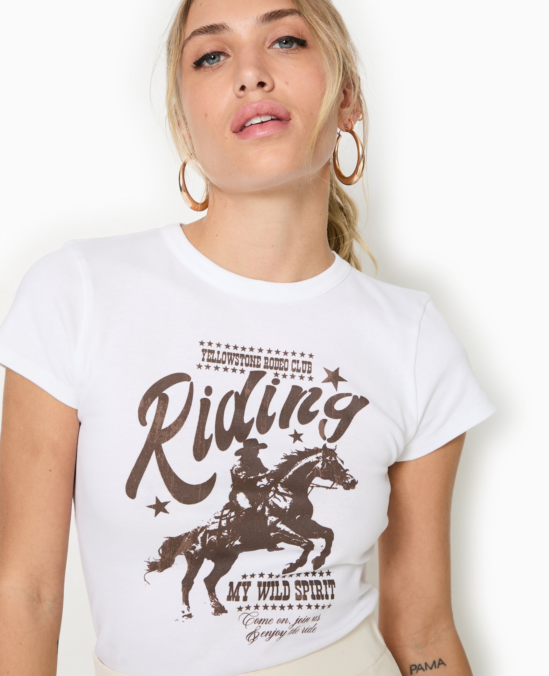 T-shirt ajusté avec print