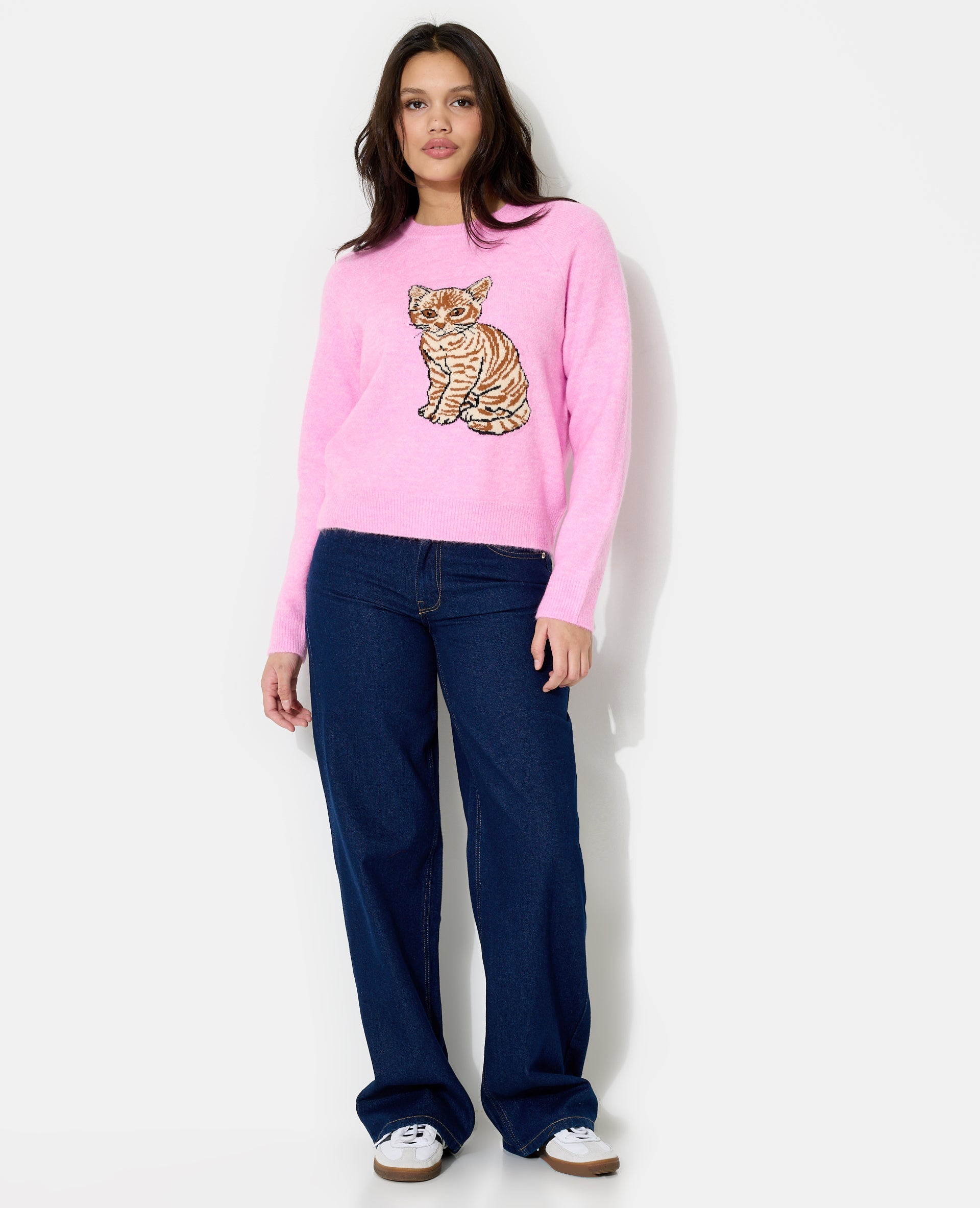 Pull en maille avec chaton