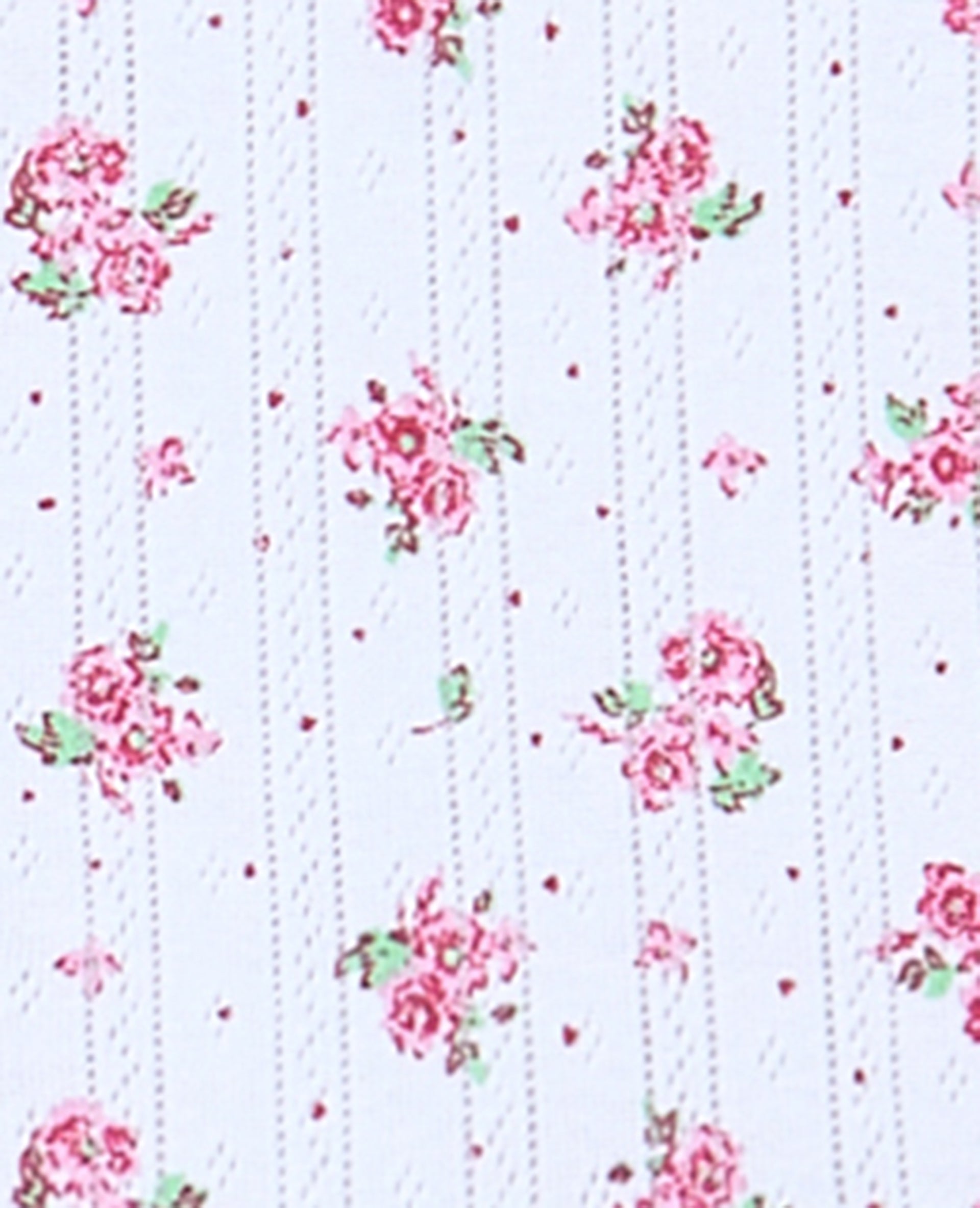 T-shirt boutonné en maille pointelle motif fleurs