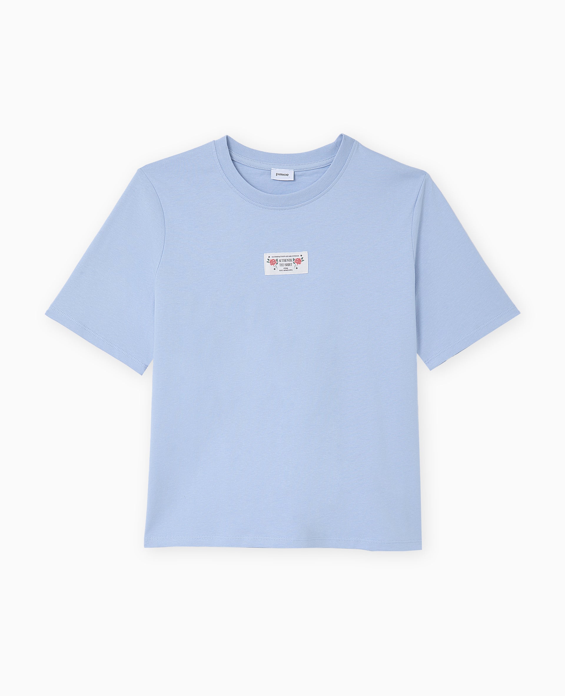 T-shirt avec étiquette cousue devant