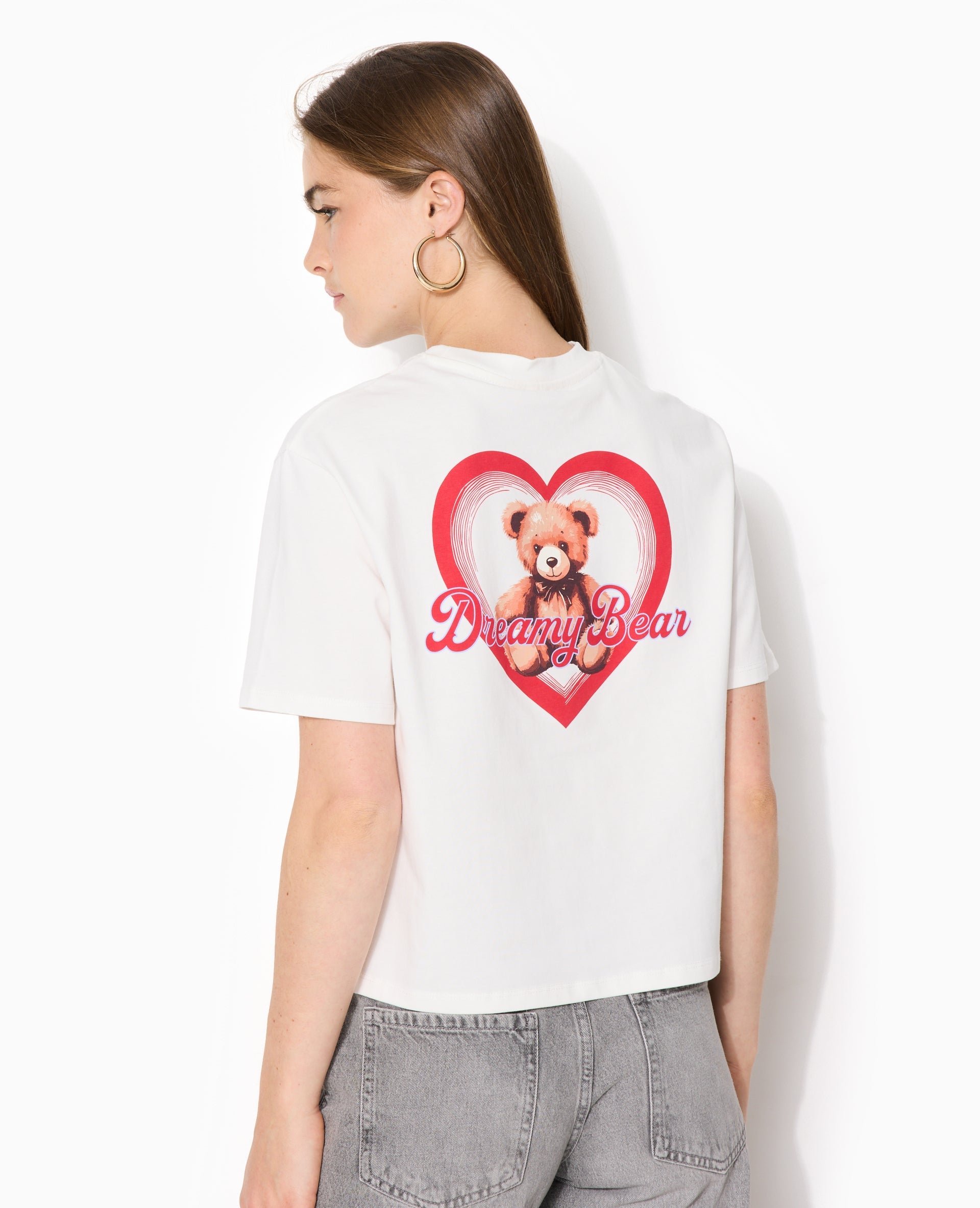 T-shirt court avec print devant et dos
