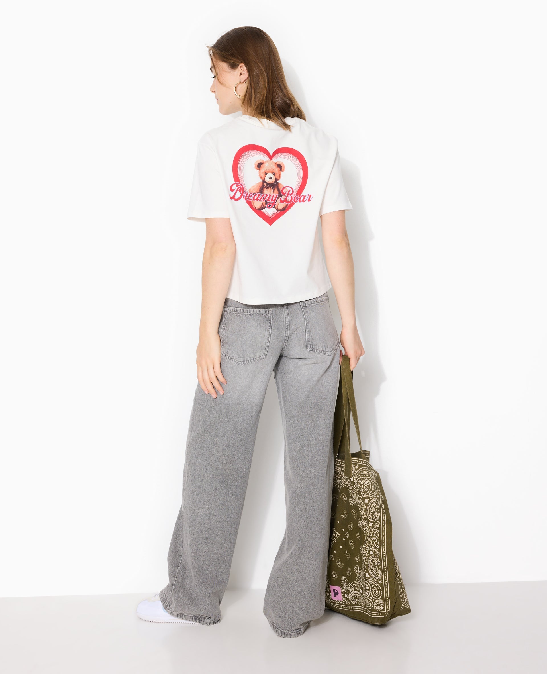 T-shirt court avec print devant et dos