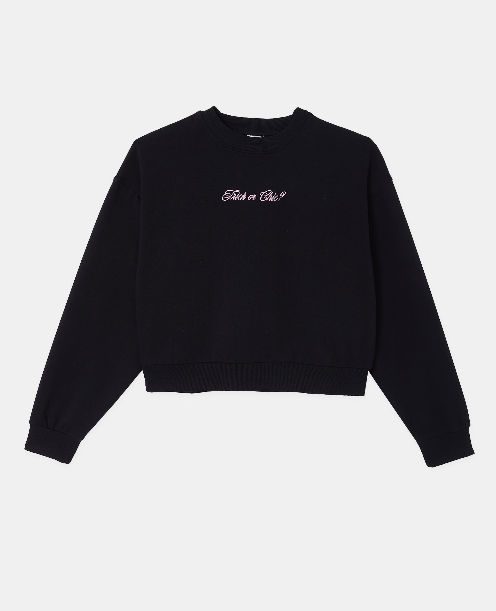 Sweat col rond avec broderie poitrine