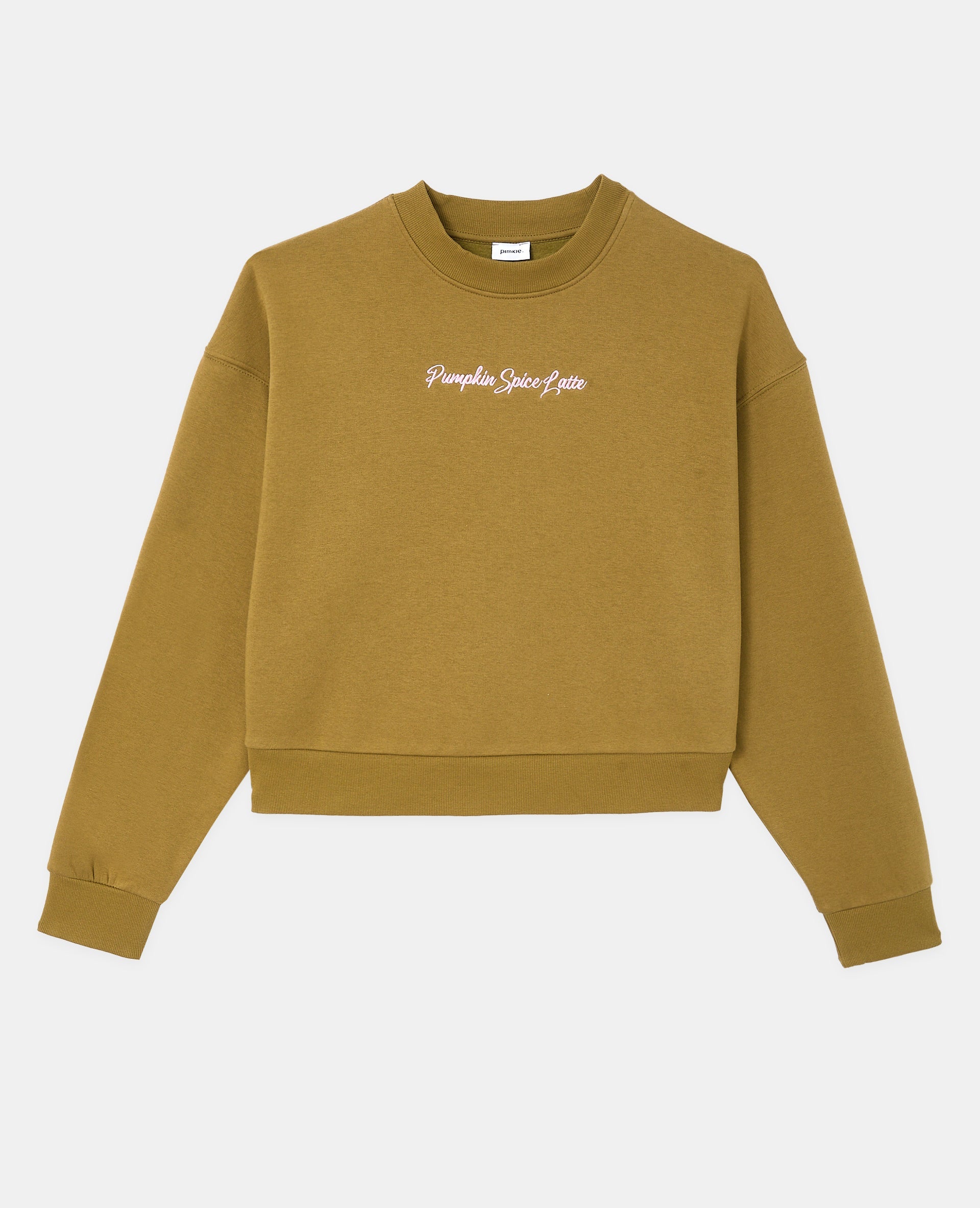 Sweat col rond avec broderie poitrine