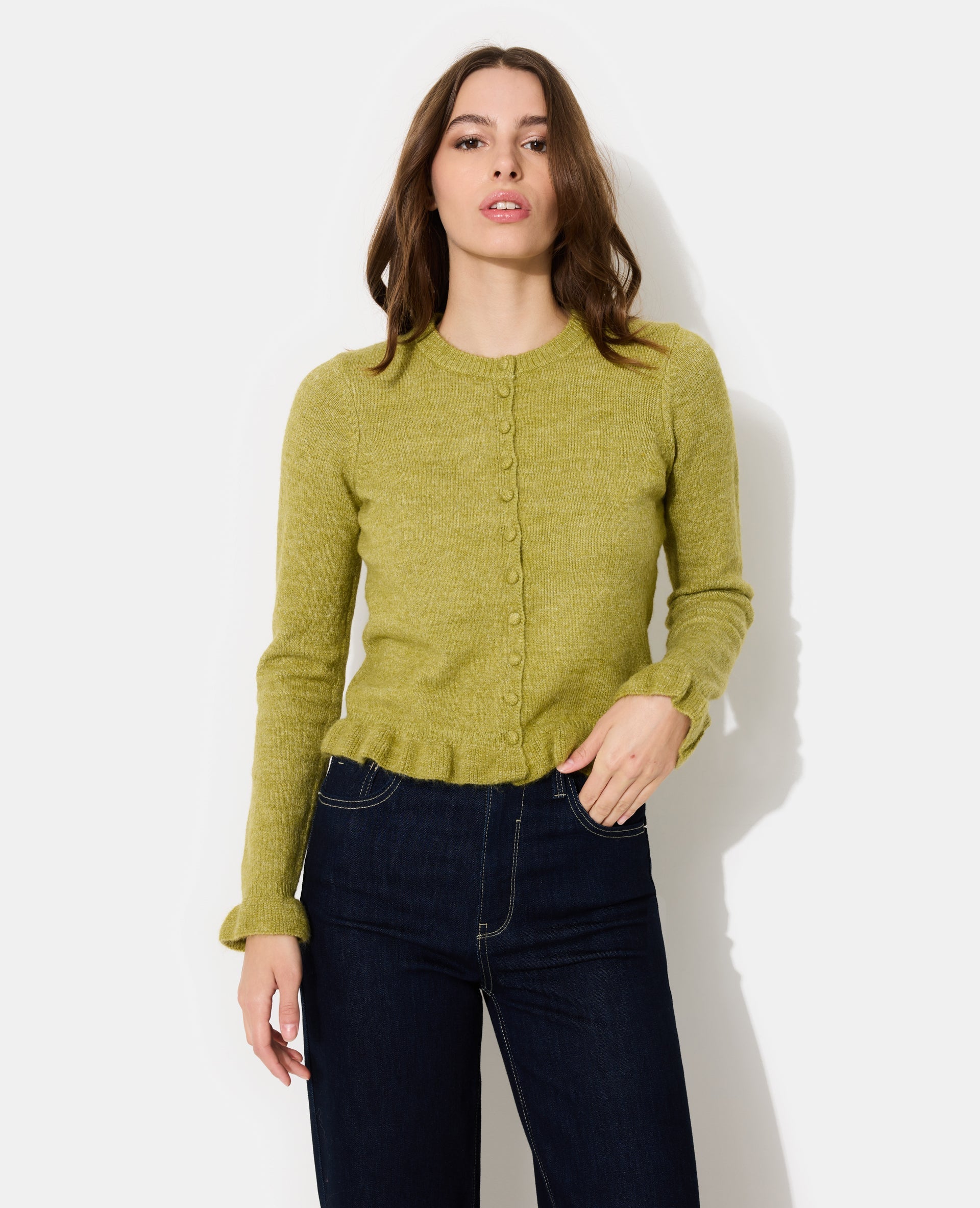 Gilet avec petits volants