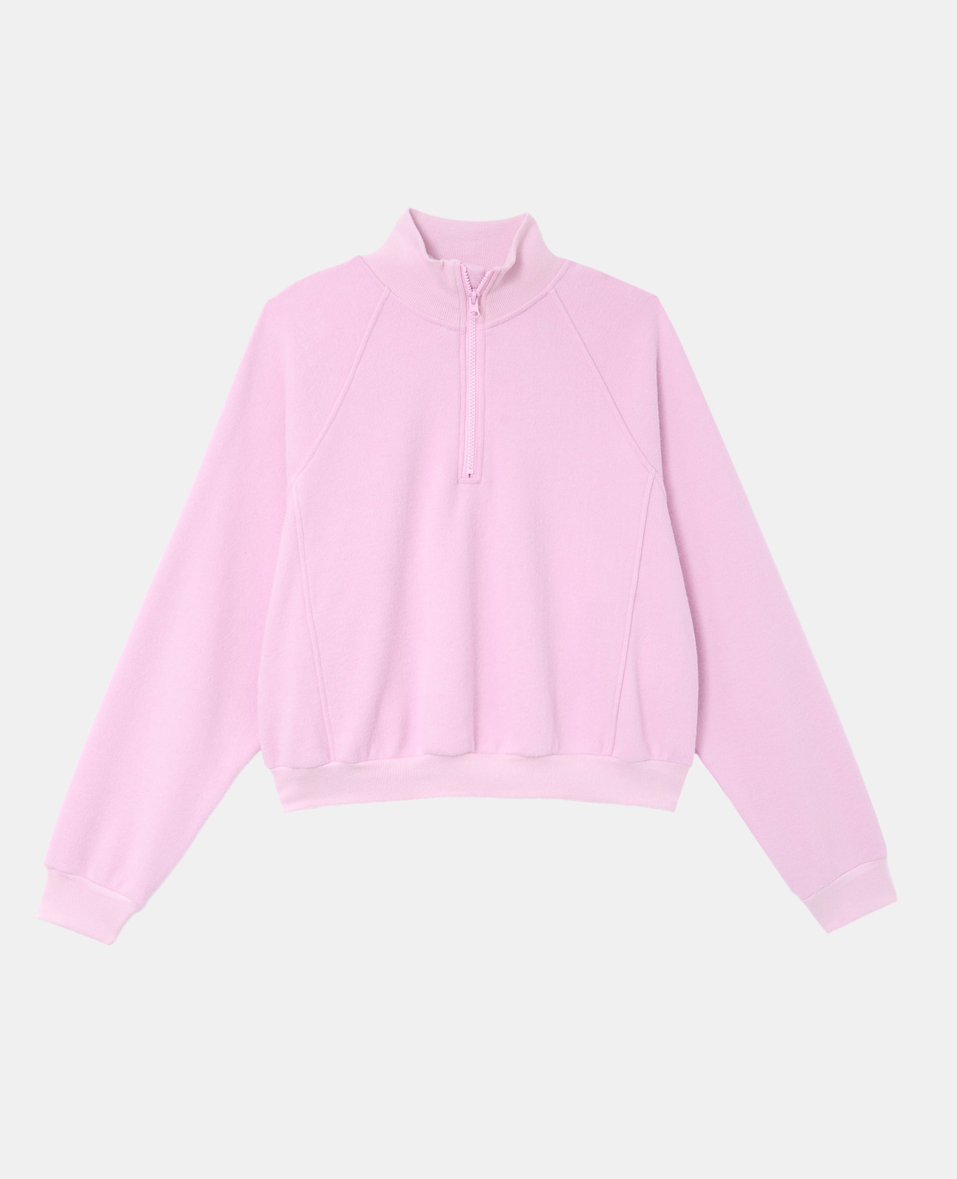 Sweat col zippé en molleton gratté