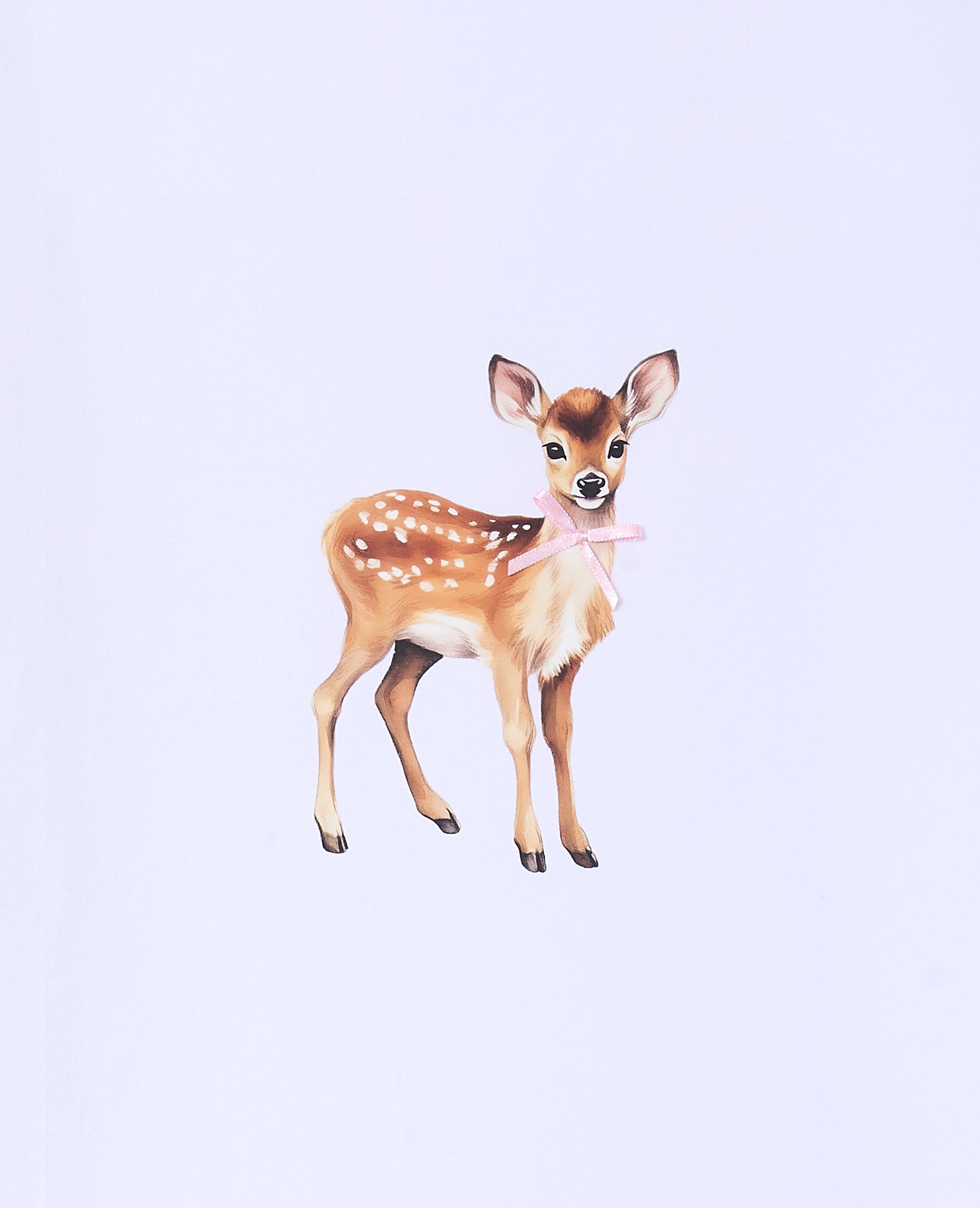 T-shirt ajusté avec print faon + nœud cousu