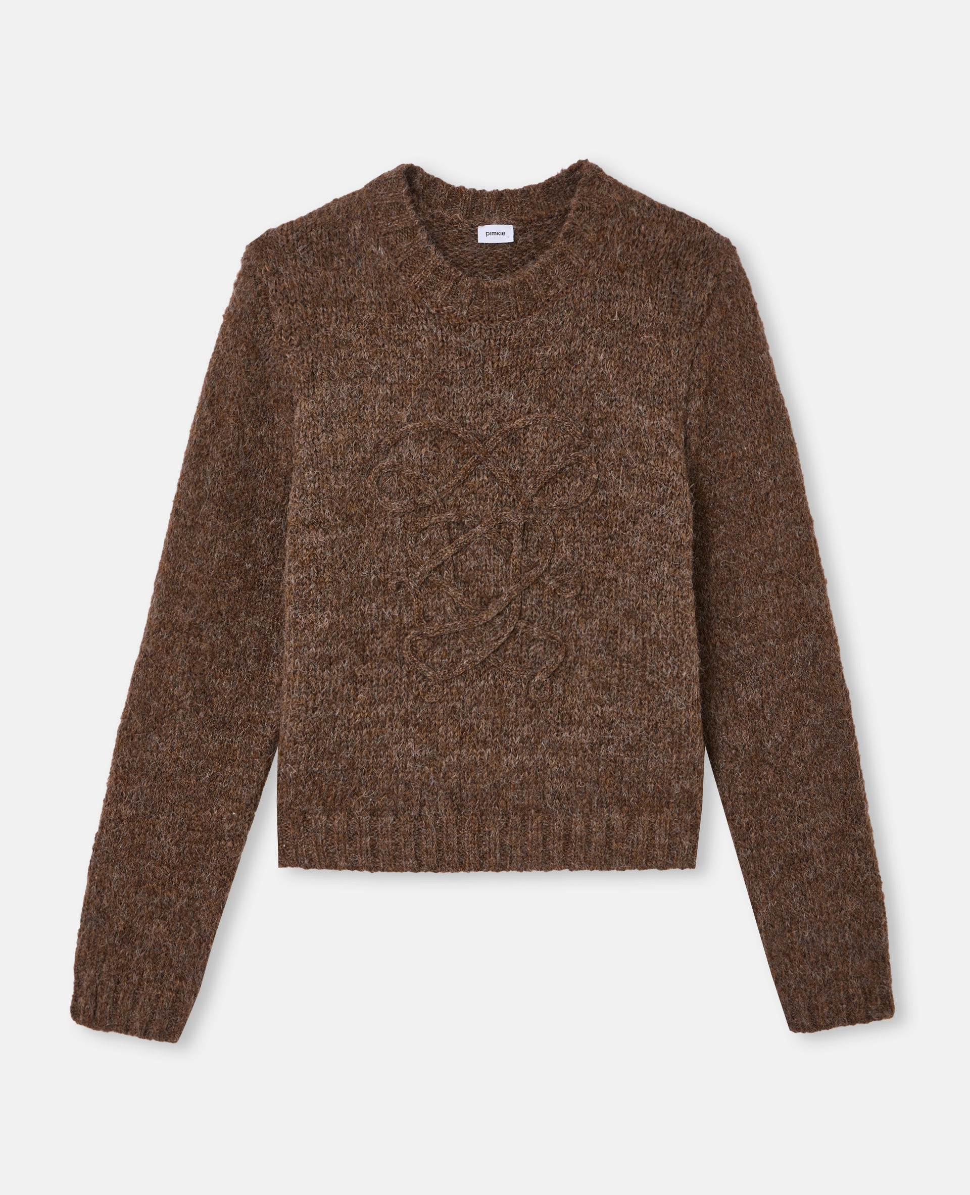 Pull en maille mélangée avec détail fantaisie