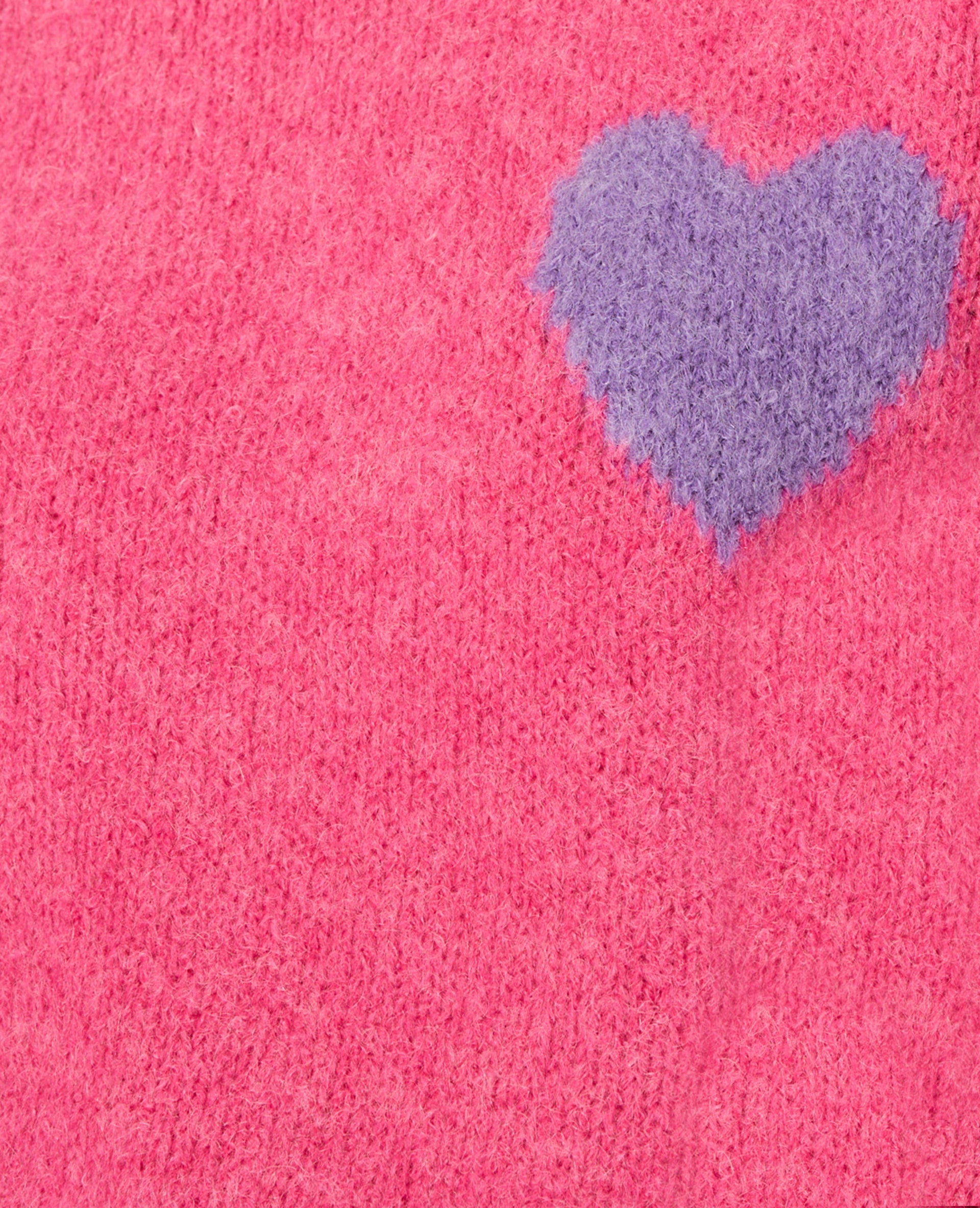 Pull contenant mohair et laine avec cœur