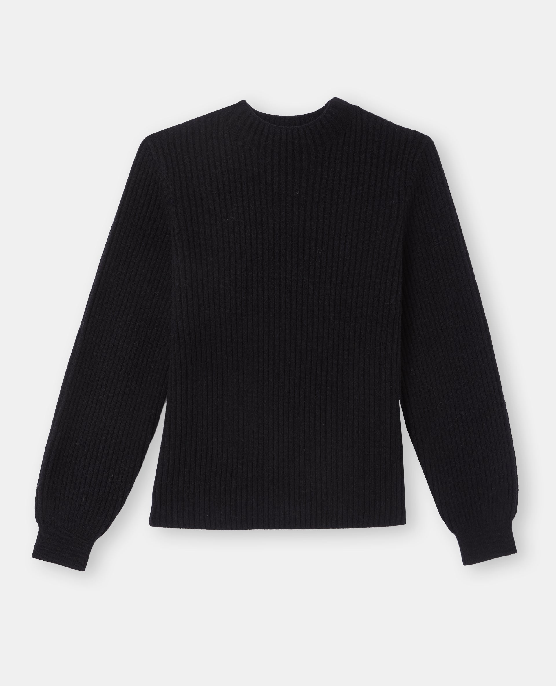 Pull en maille côtelée avec inscription dos