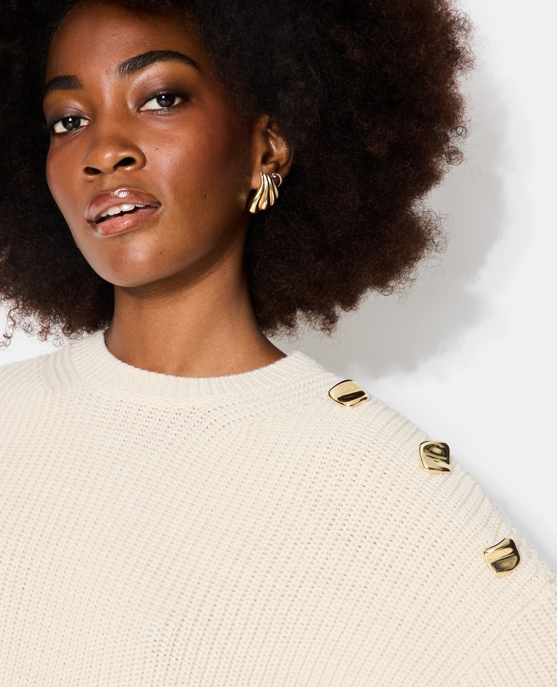 Pull oversize avec écharpe amovible