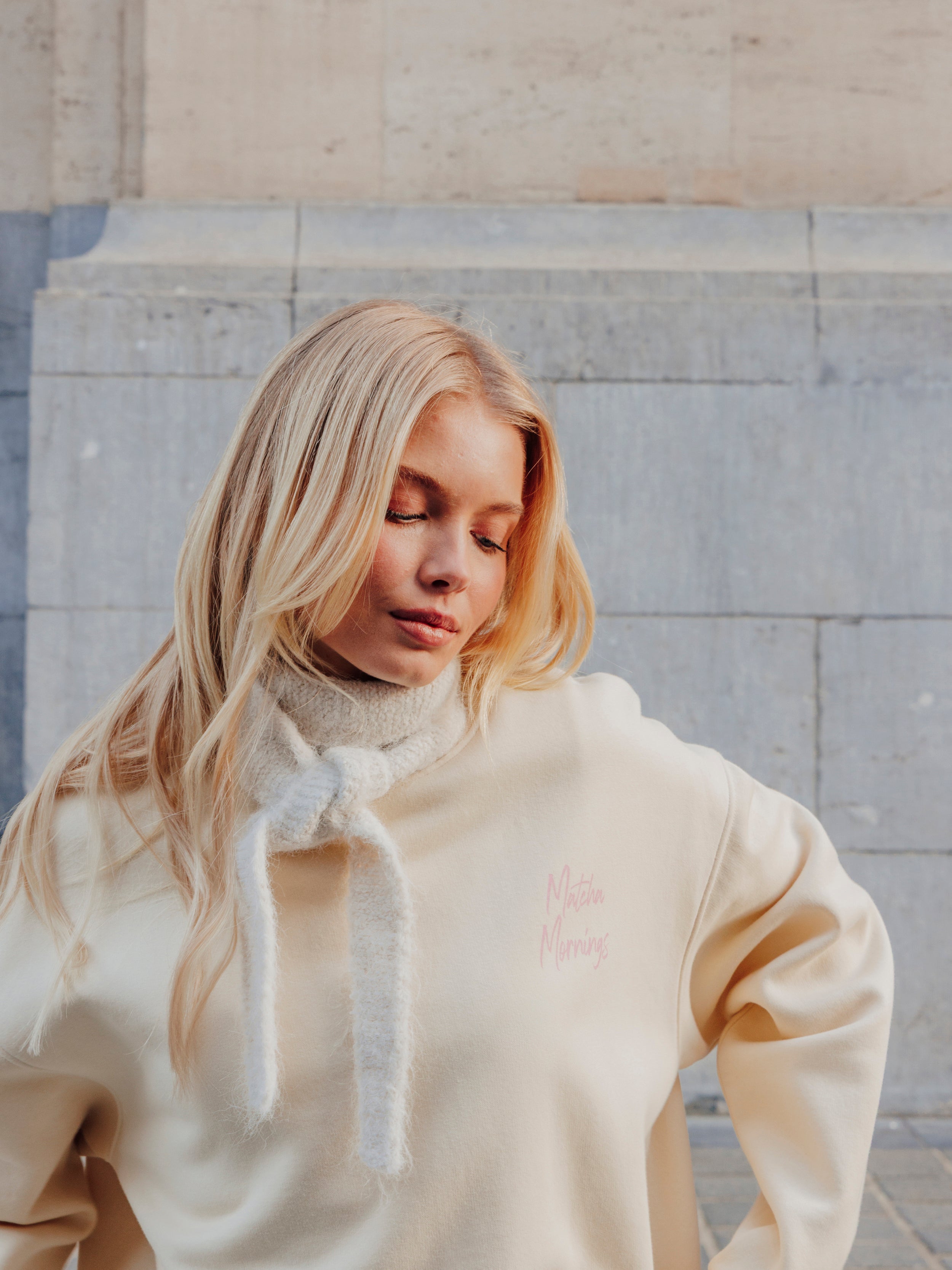 Sweat oversize avec print devant et dos