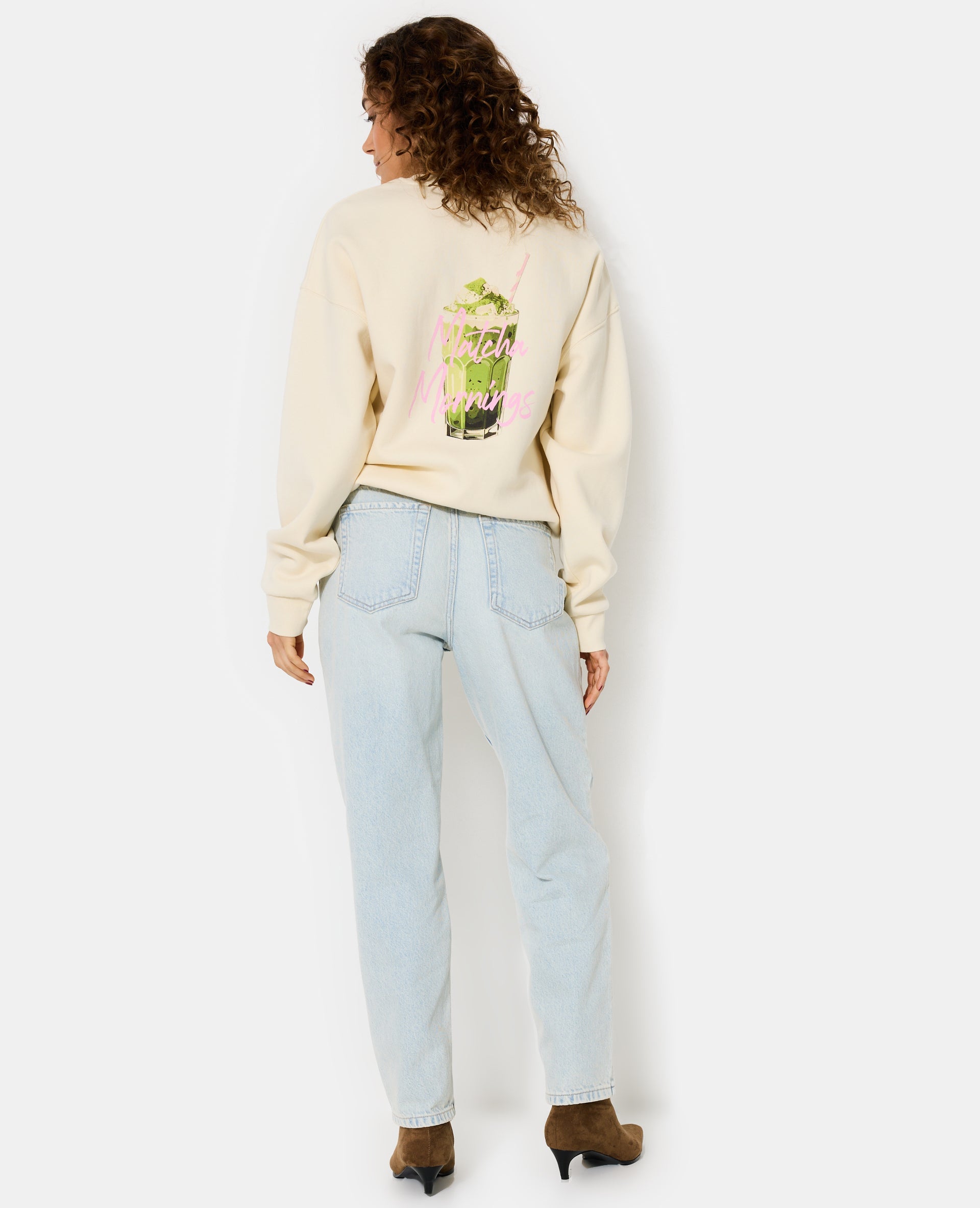 Sweat oversize avec print devant et dos